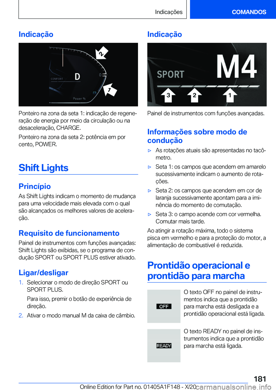 BMW X6 2021  Manual do condutor (in Portuguese) �I�n�d�i�c�a�
