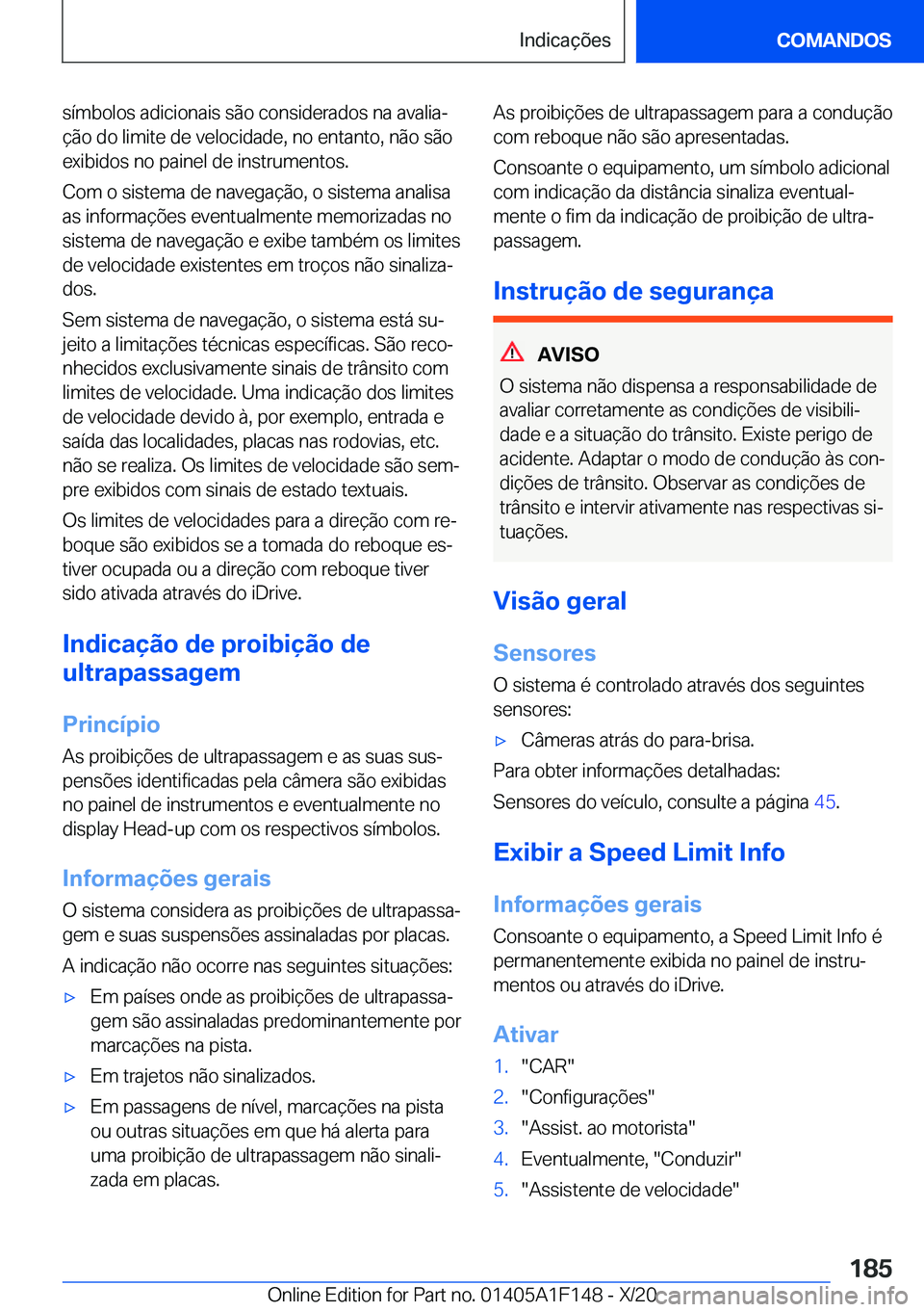 BMW X6 2021  Manual do condutor (in Portuguese) �s�