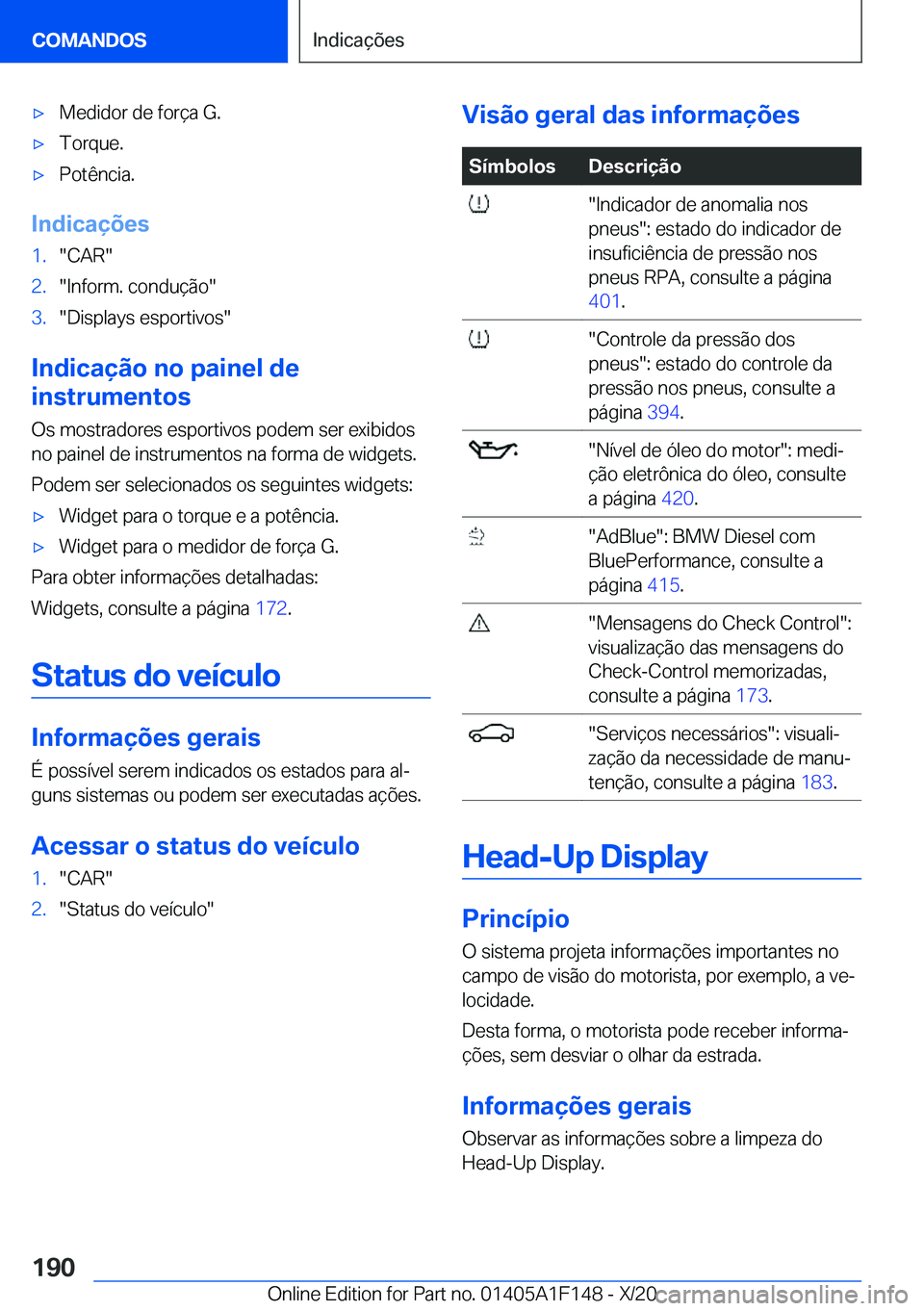 BMW X6 2021  Manual do condutor (in Portuguese) x�M�e�d�i�d�o�r��d�e��f�o�r�