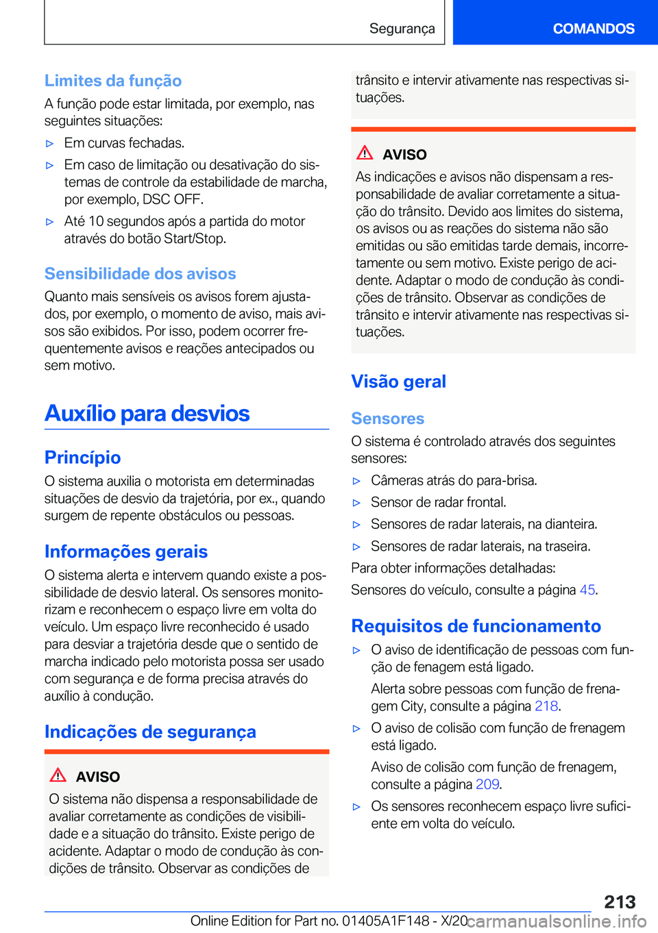 BMW X6 2021  Manual do condutor (in Portuguese) �L�i�m�i�t�e�s��d�a��f�u�n�