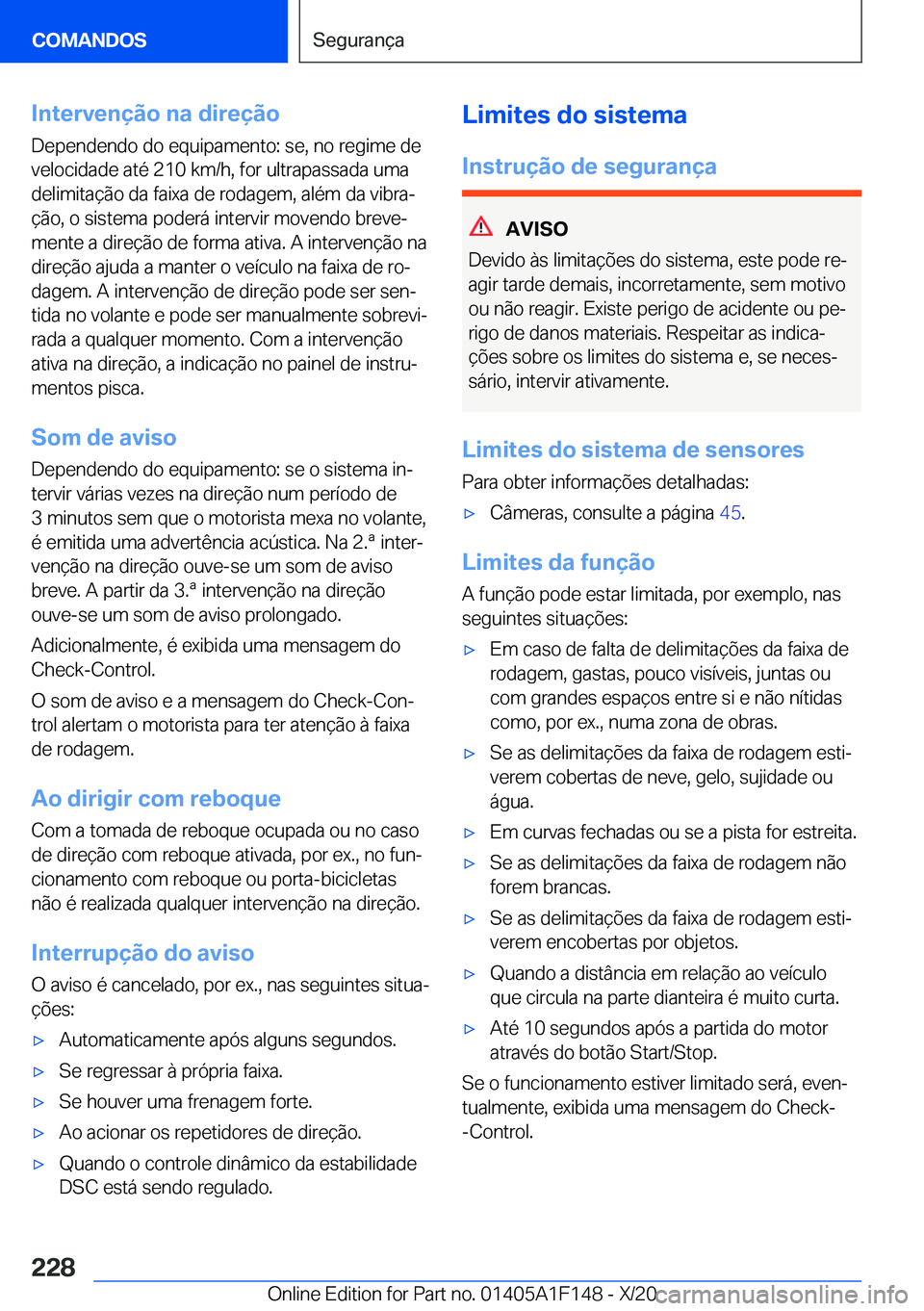 BMW X6 2021  Manual do condutor (in Portuguese) �I�n�t�e�r�v�e�n�