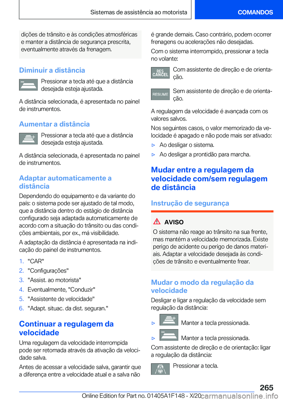 BMW X6 2021  Manual do condutor (in Portuguese) �d�i�