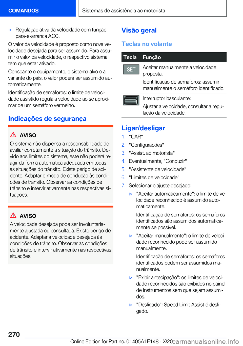 BMW X6 2021  Manual do condutor (in Portuguese) x�R�e�g�u�l�a�