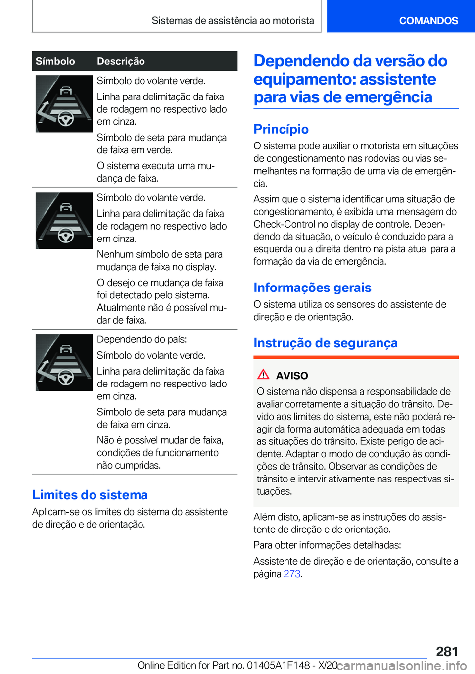 BMW X6 2021  Manual do condutor (in Portuguese) �S�