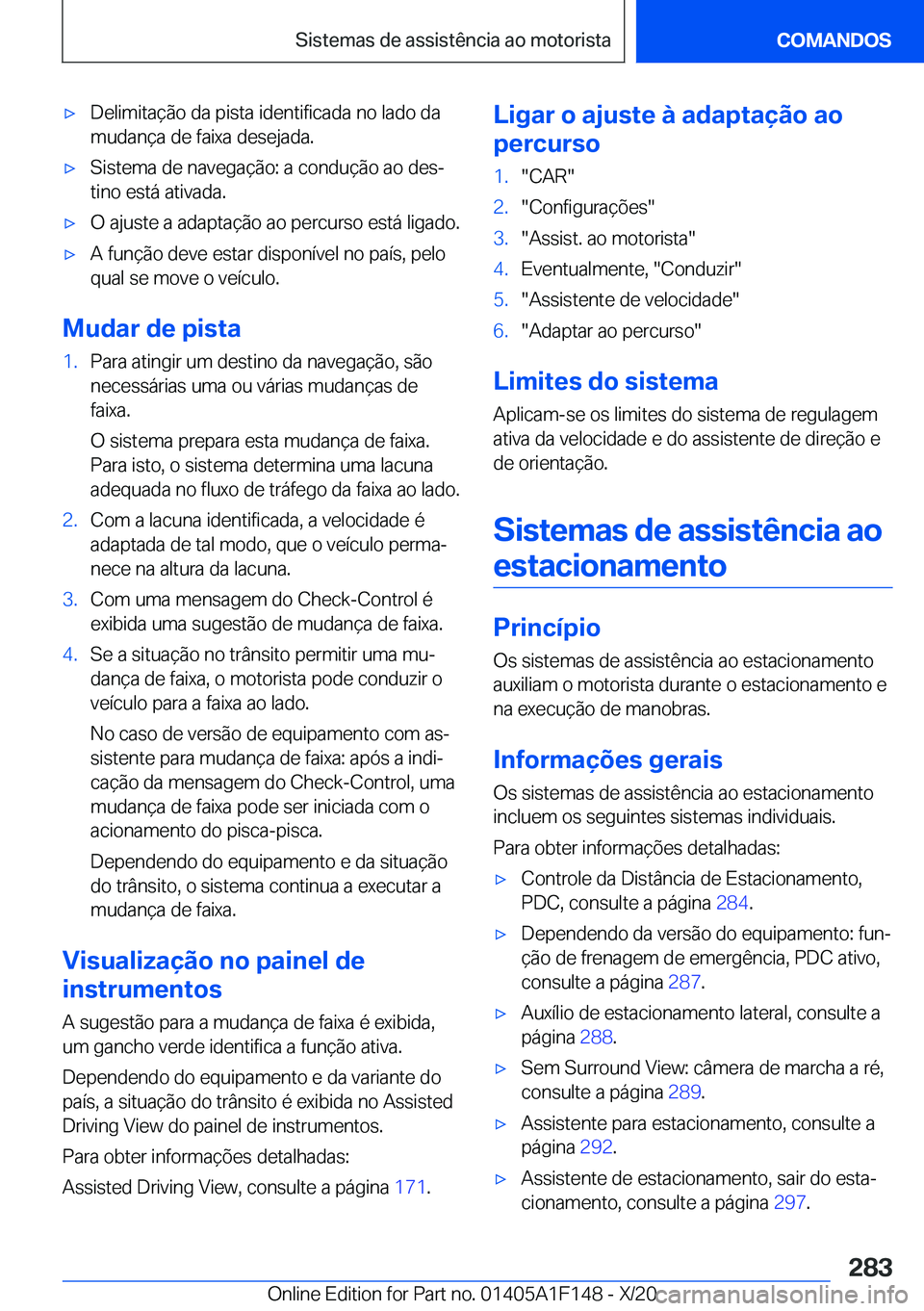 BMW X6 2021  Manual do condutor (in Portuguese) x�D�e�l�i�m�i�t�a�