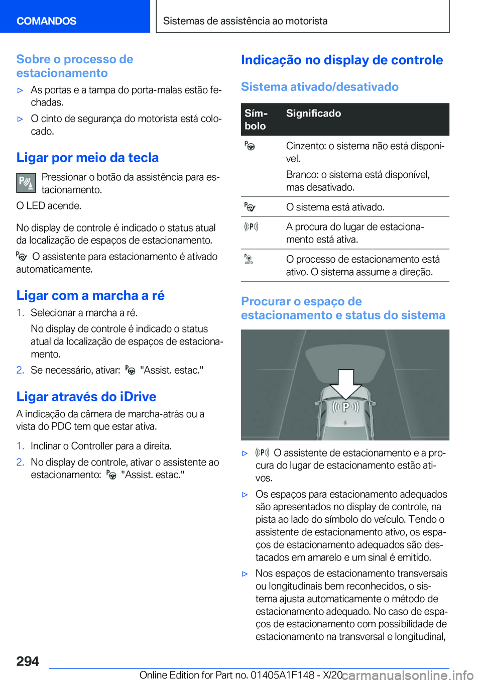 BMW X6 2021  Manual do condutor (in Portuguese) �S�o�b�r�e��o��p�r�o�c�e�s�s�o��d�e
�e�s�t�a�c�i�o�n�a�m�e�n�t�ox�A�s��p�o�r�t�a�s��e��a��t�a�m�p�a��d�o��p�o�r�t�a�-�m�a�l�a�s��e�s�t�ã�o��f�eª
�c�h�a�d�a�s�.x�O��c�i�n�t�o��d�e��s