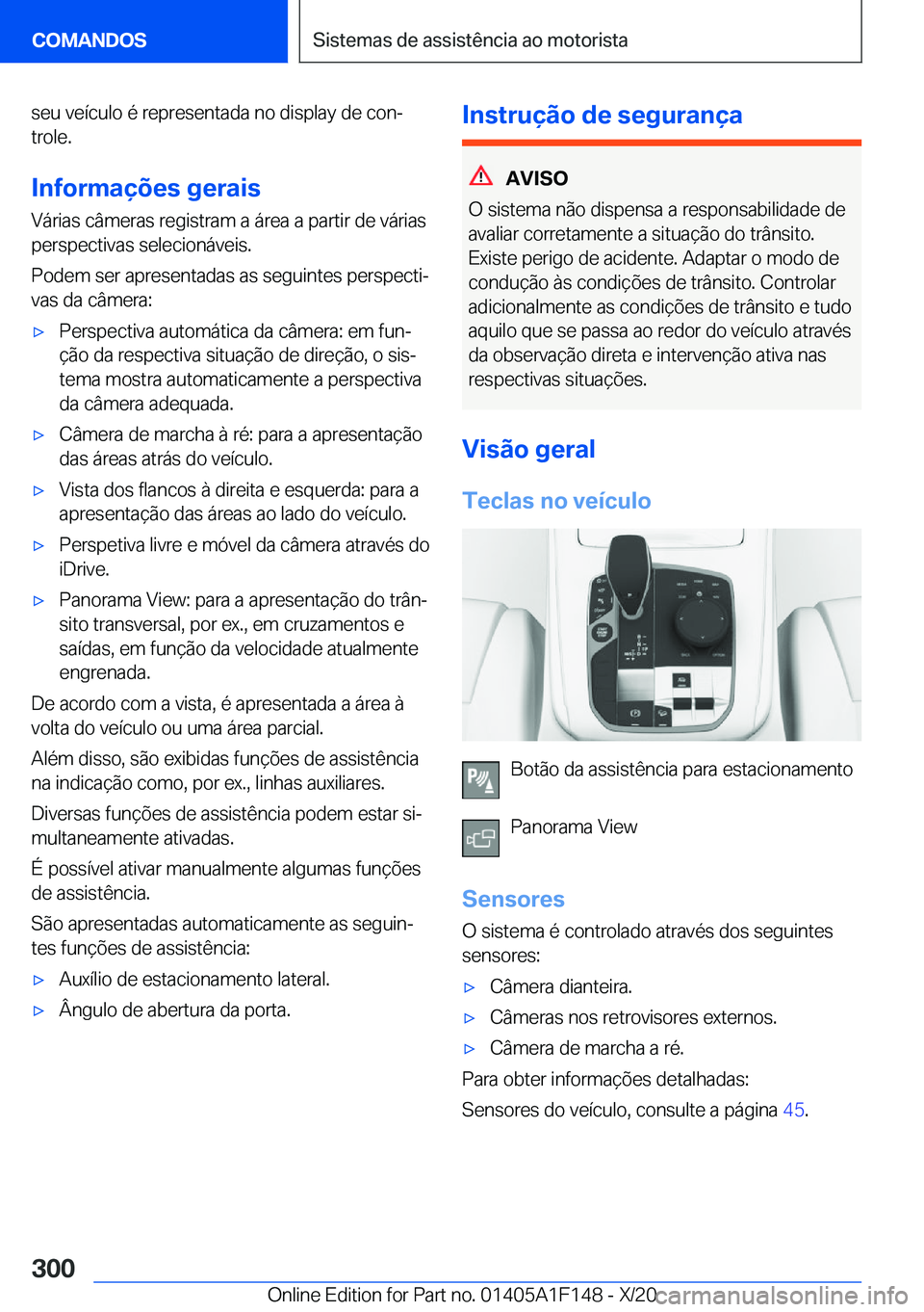 BMW X6 2021  Manual do condutor (in Portuguese) �s�e�u��v�e�