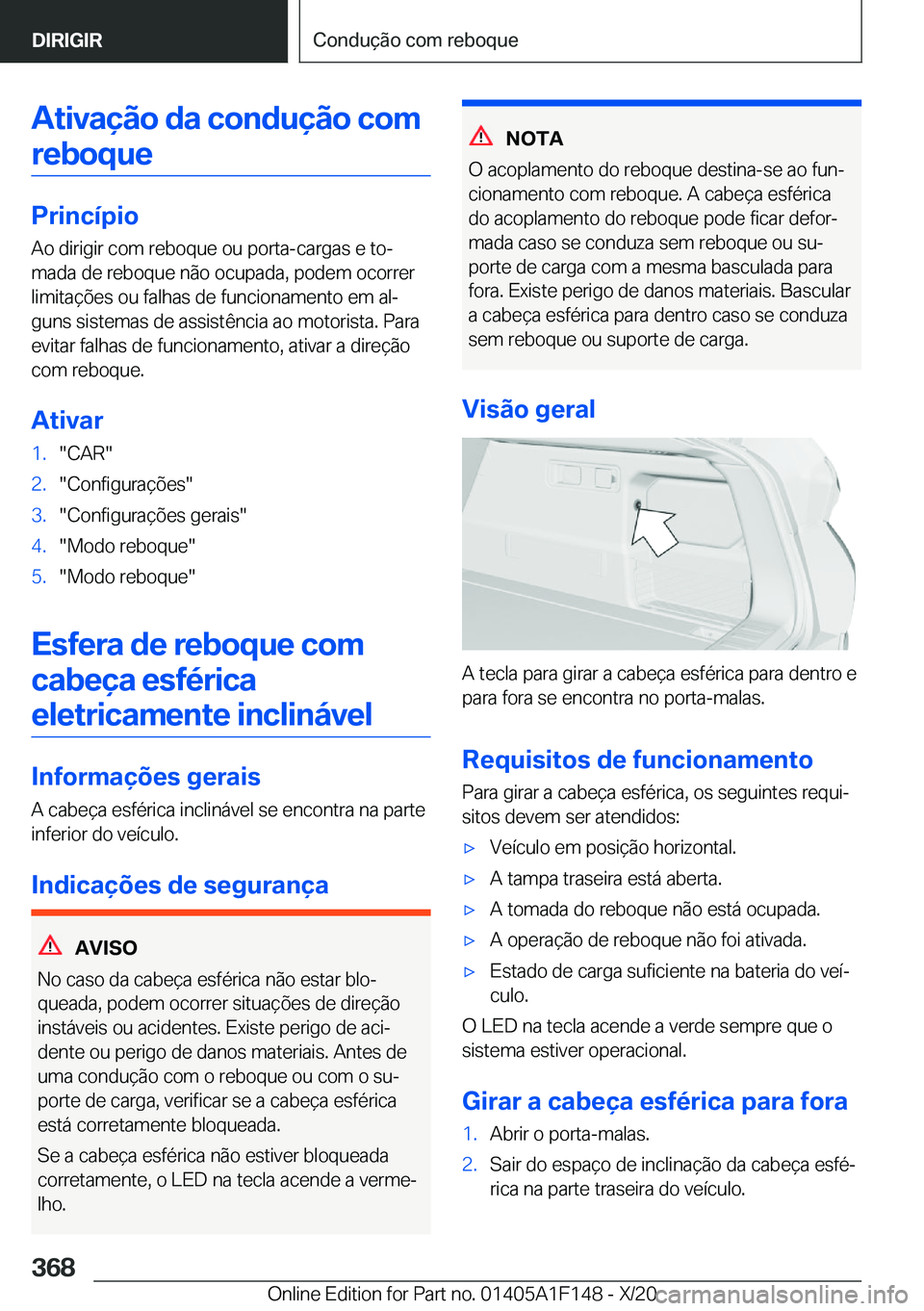 BMW X6 2021  Manual do condutor (in Portuguese) �A�t�i�v�a�