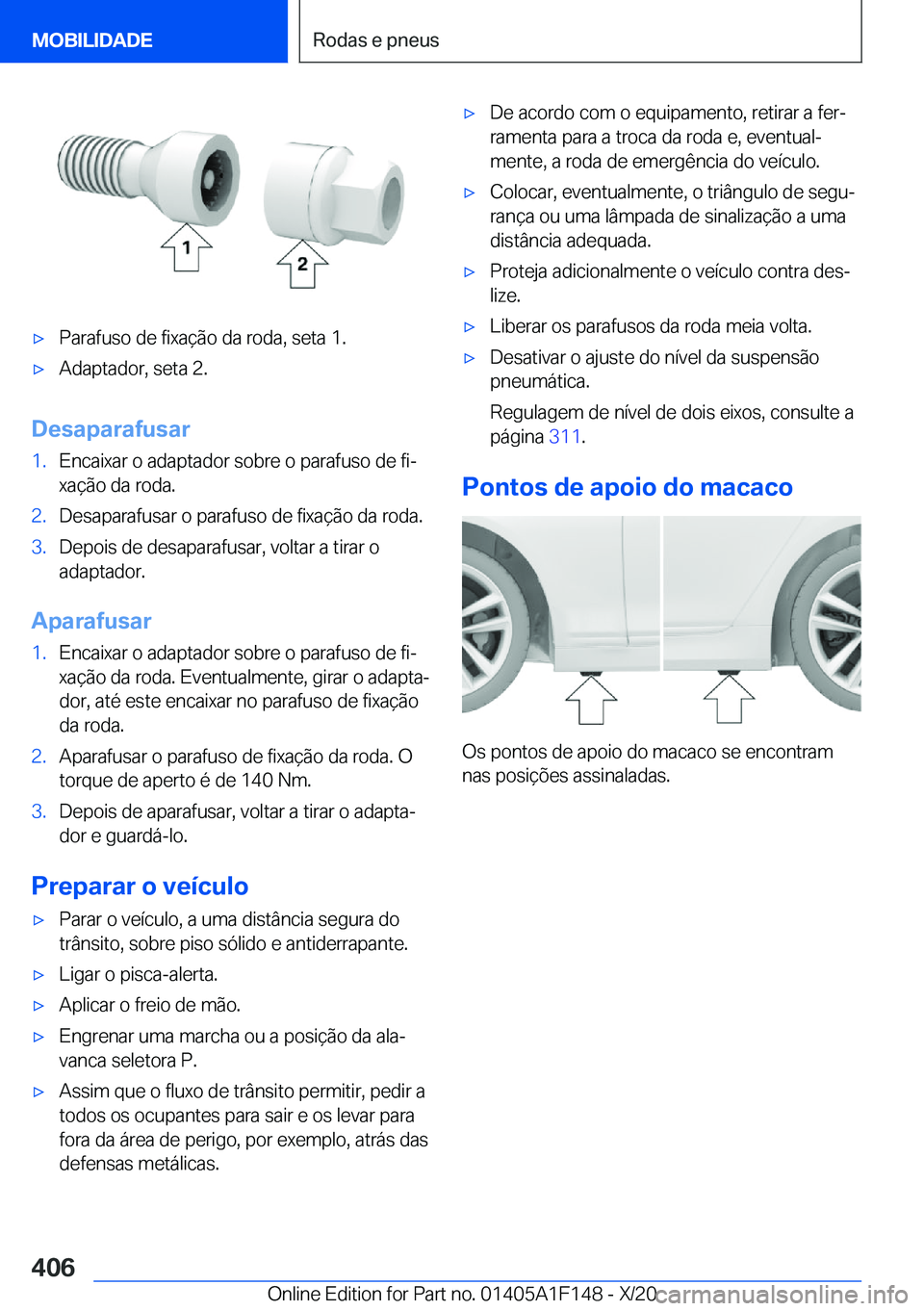 BMW X6 2021  Manual do condutor (in Portuguese) x�P�a�r�a�f�u�s�o��d�e��f�i�x�a�