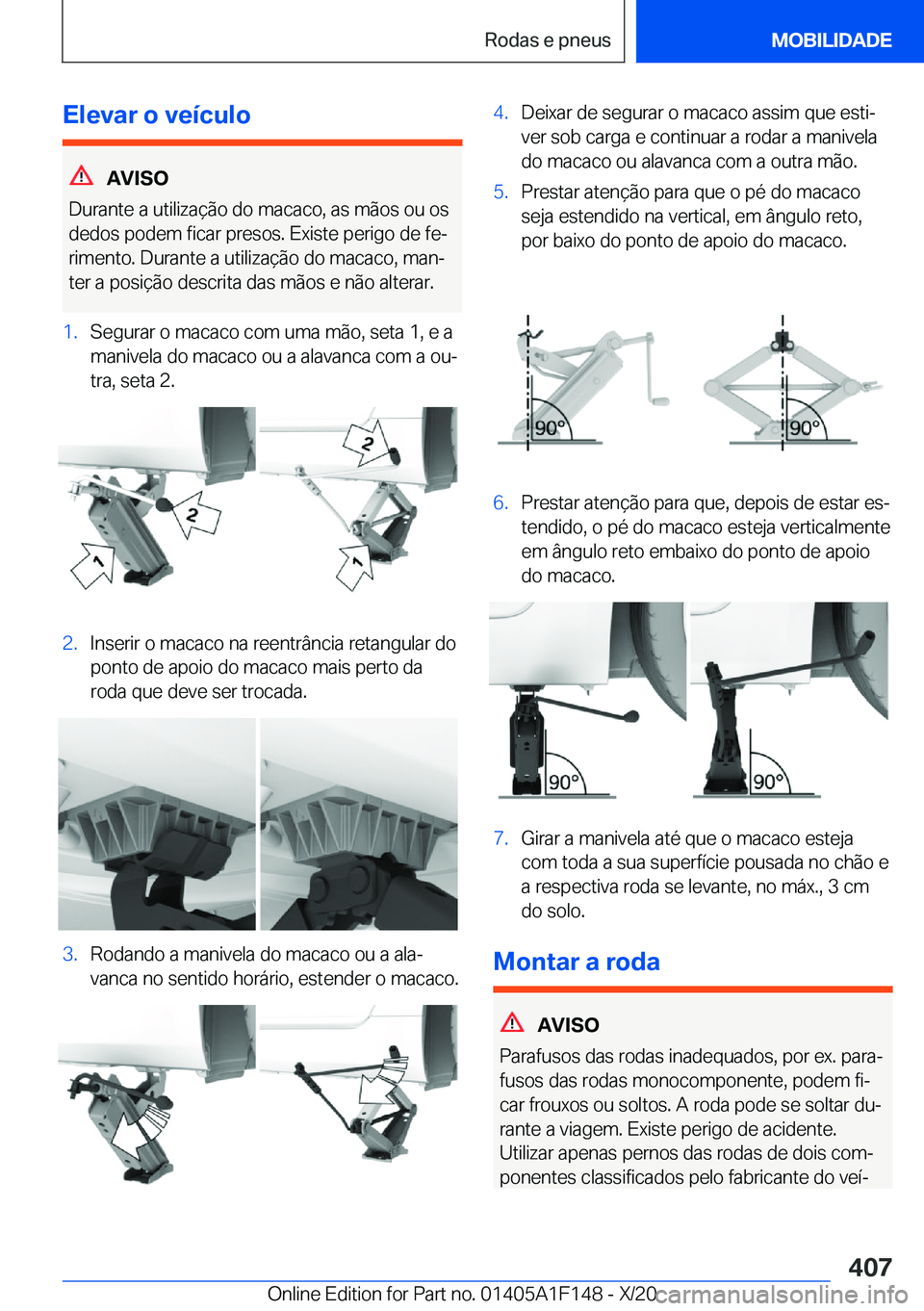 BMW X6 2021  Manual do condutor (in Portuguese) �E�l�e�v�a�r��o��v�e�