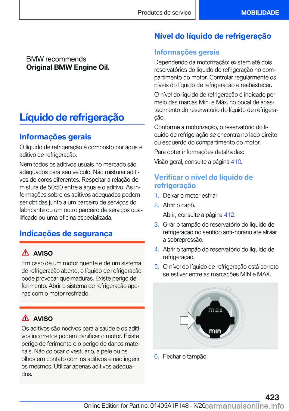 BMW X6 2021  Manual do condutor (in Portuguese) �L�