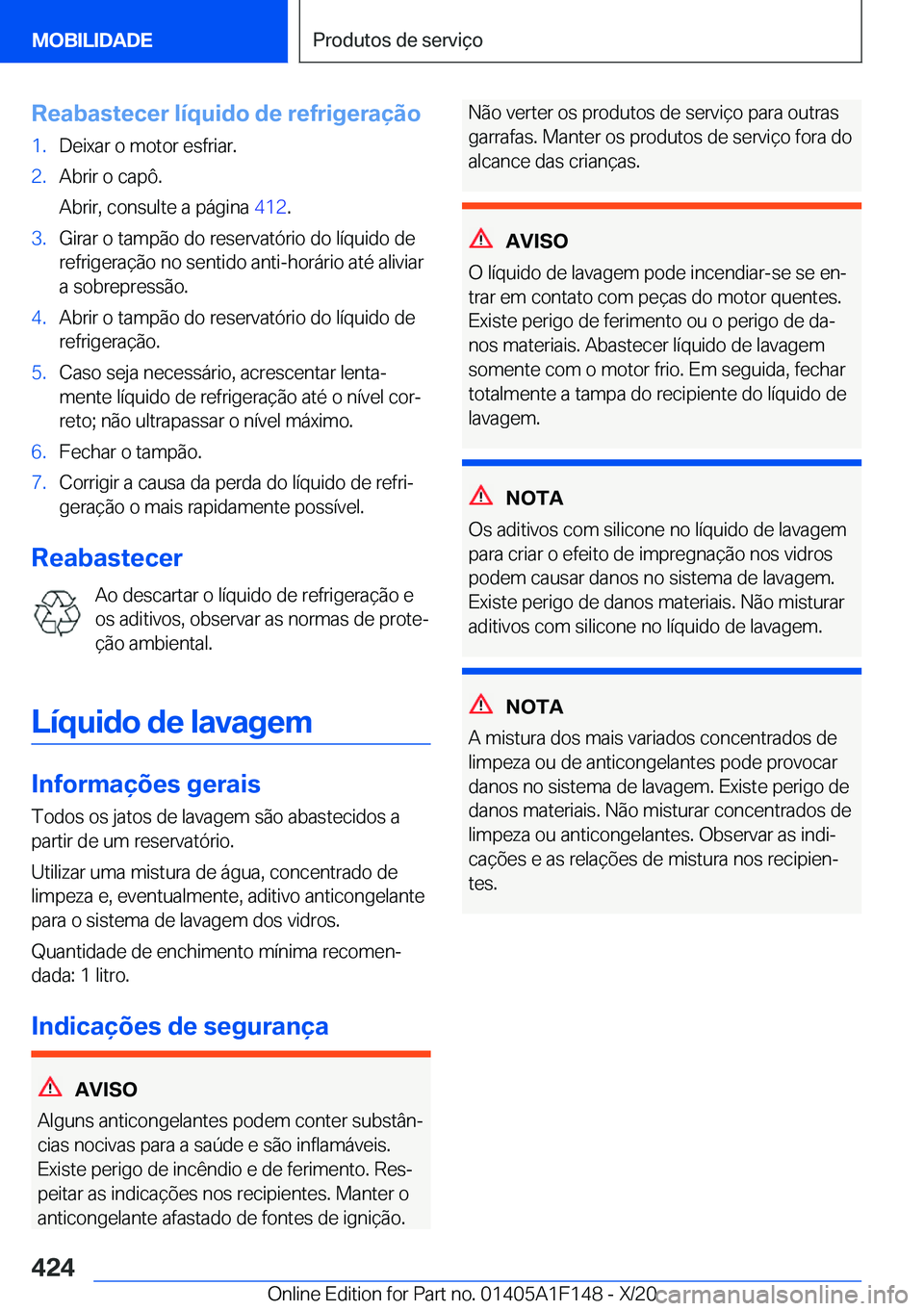BMW X6 2021  Manual do condutor (in Portuguese) �R�e�a�b�a�s�t�e�c�e�r��l�