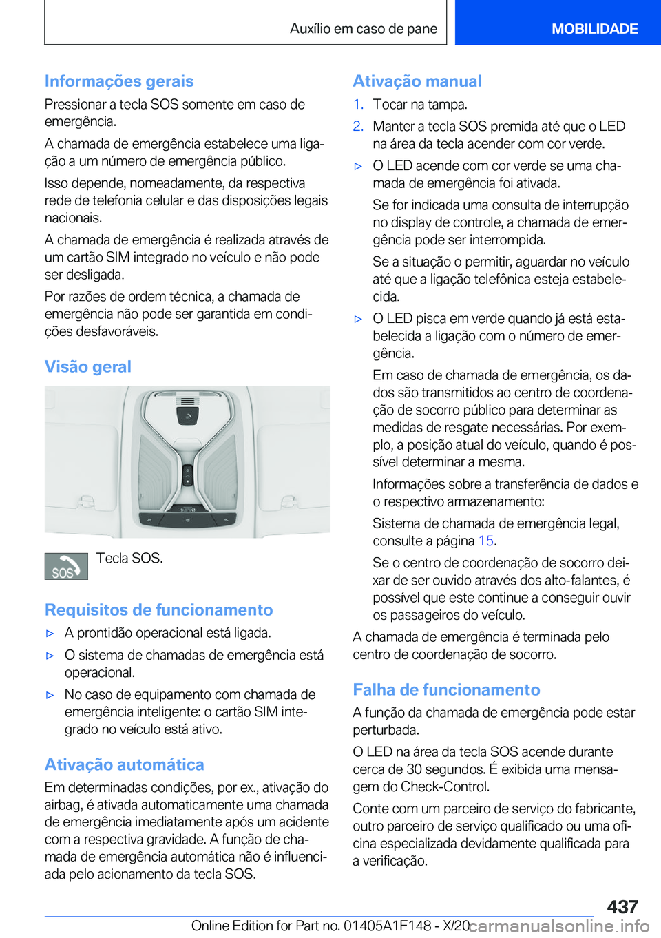 BMW X6 2021  Manual do condutor (in Portuguese) �I�n�f�o�r�m�a�