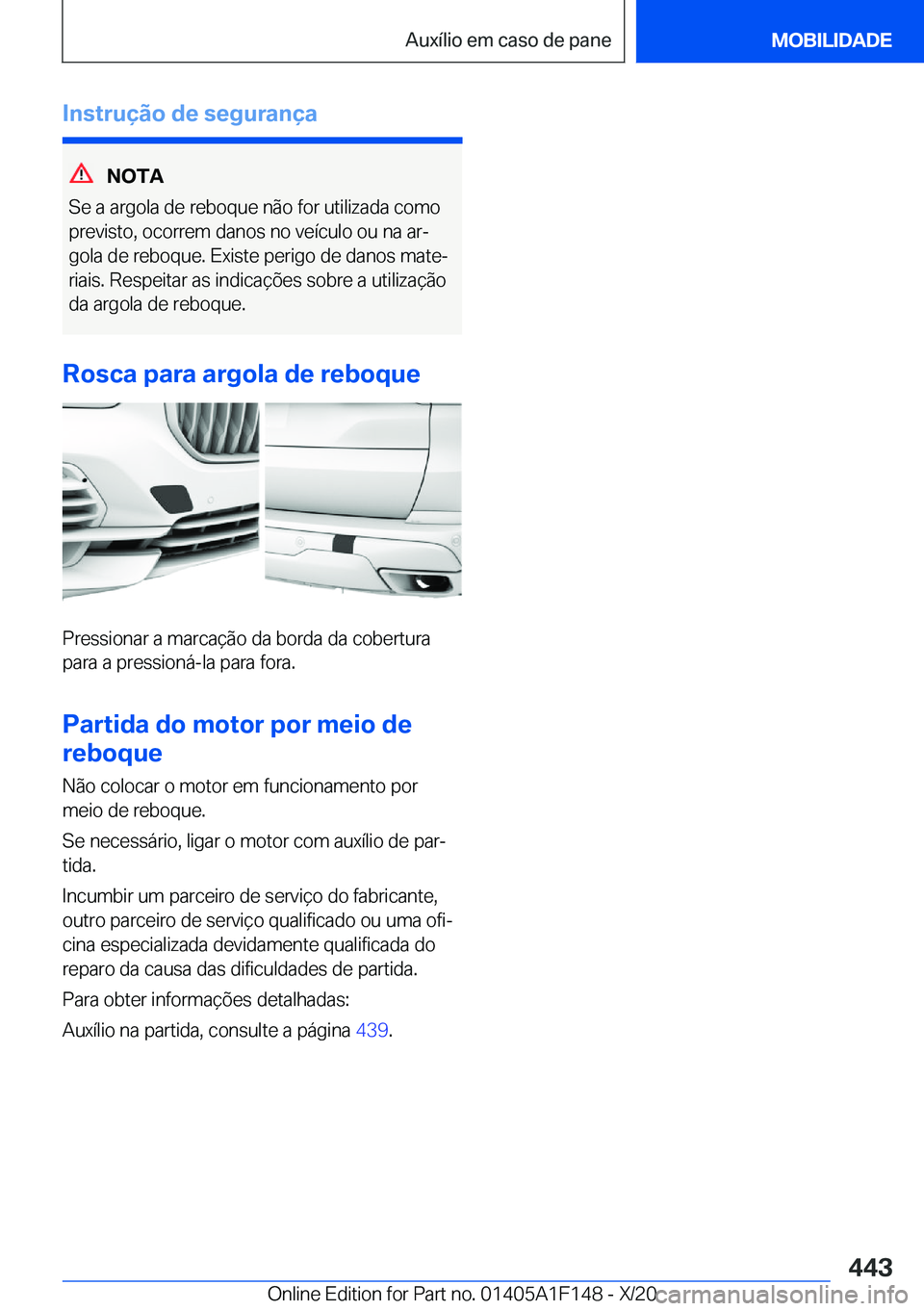 BMW X6 2021  Manual do condutor (in Portuguese) �I�n�s�t�r�u�