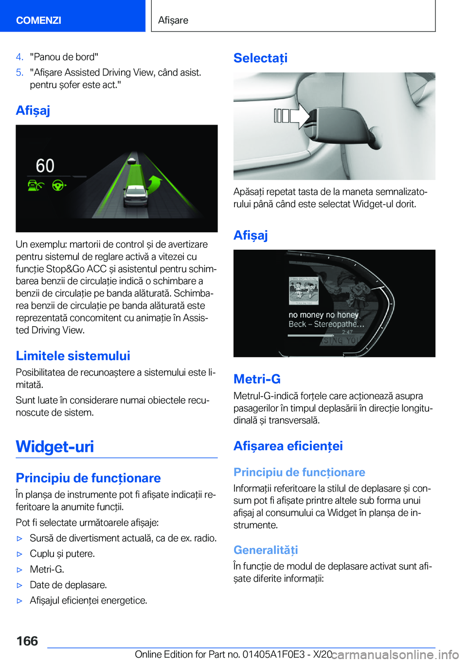 BMW X6 2021  Ghiduri De Utilizare (in Romanian) �4�.��P�a�n�o�u��d�e��b�o�r�d��5�.��A�f�i&�a�r�e��A�s�s�i�s�t�e�d��D�r�i�v�i�n�g��V�i�e�w�,��c�