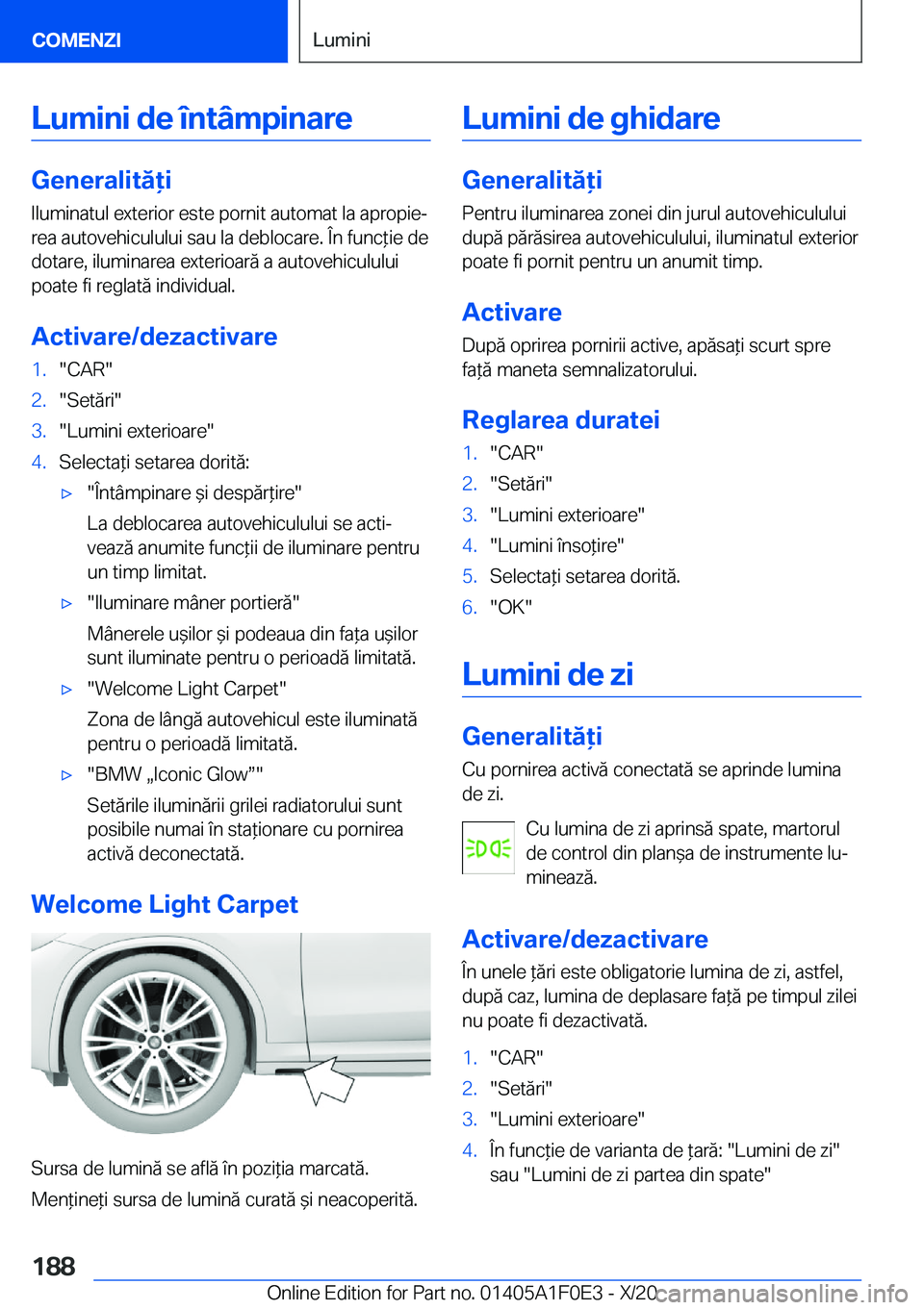 BMW X6 2021  Ghiduri De Utilizare (in Romanian) �L�u�m�i�n�i��d�e��
