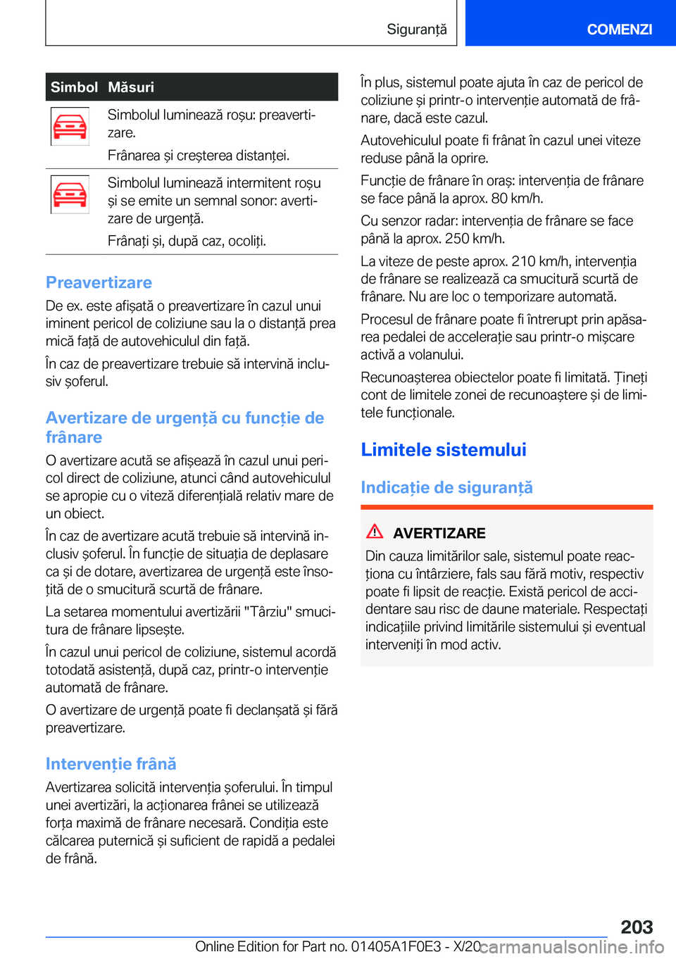 BMW X6 2021  Ghiduri De Utilizare (in Romanian) �S�i�m�b�o�l�M�