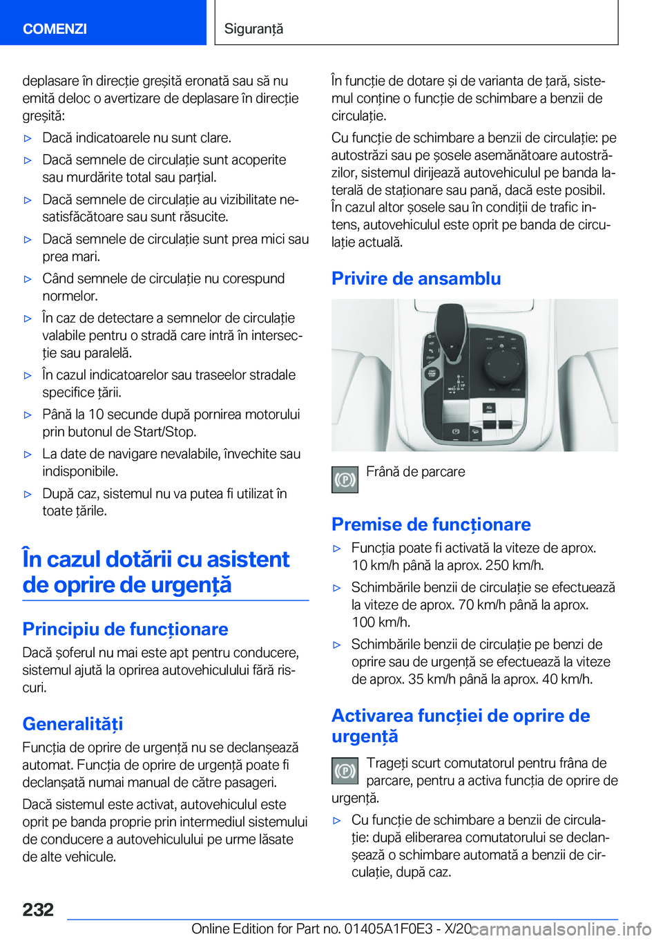 BMW X6 2021  Ghiduri De Utilizare (in Romanian) �d�e�p�l�a�s�a�r�e��