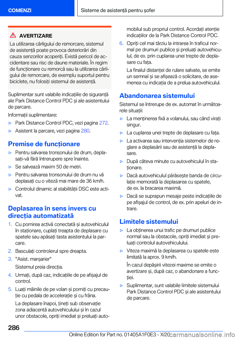 BMW X6 2021  Ghiduri De Utilizare (in Romanian) �A�V�E�R�T�I�Z�A�R�E
�L�a��u�t�i�l�i�z�a�r�e�a��c�