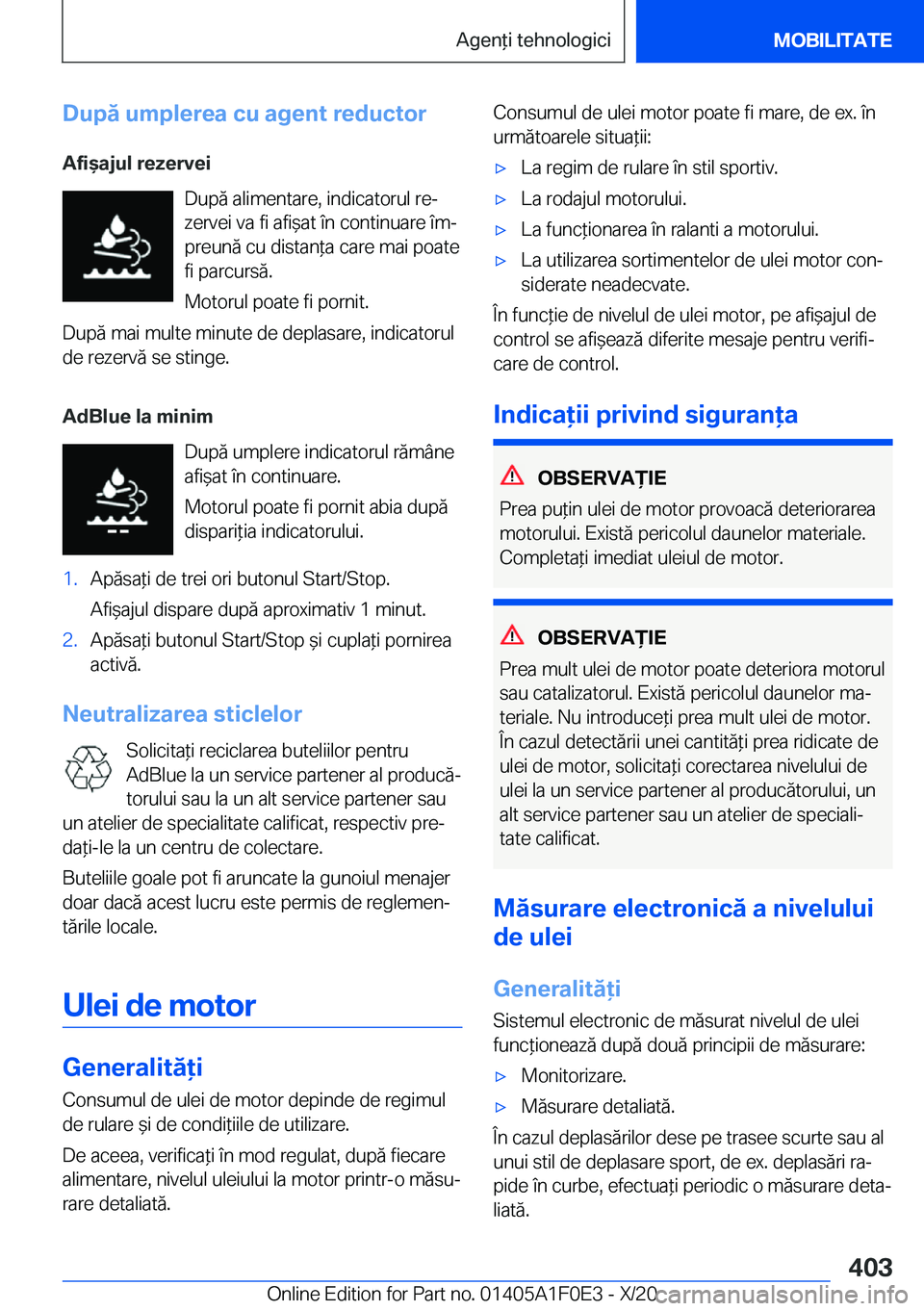 BMW X6 2021  Ghiduri De Utilizare (in Romanian) �D�u�p�