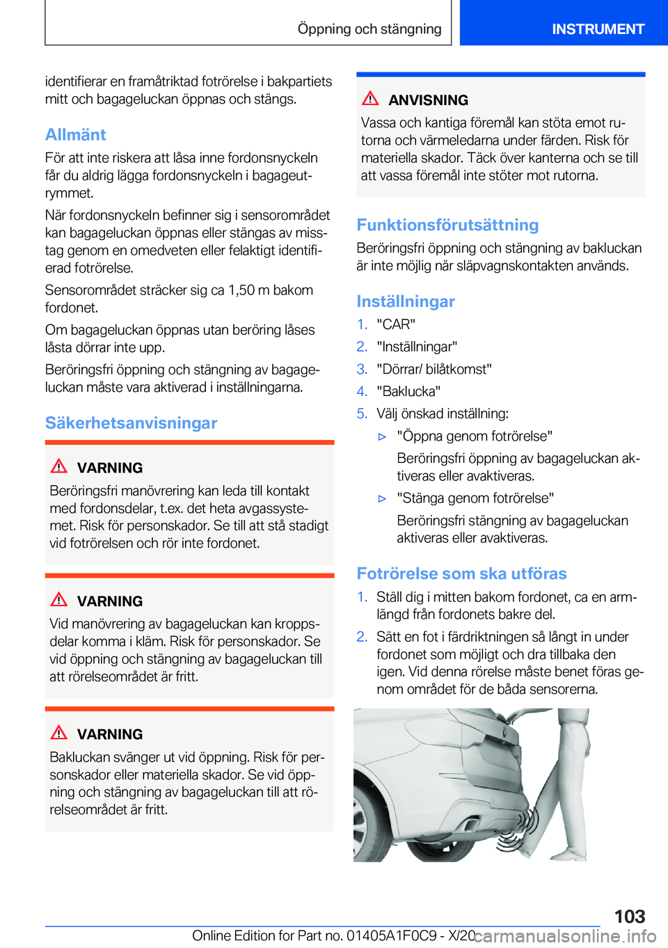 BMW X6 2021  InstruktionsbÖcker (in Swedish) �i�d�e�n�t�i�f�i�e�r�a�r��e�n��f�r�a�m�å�t�r�i�k�t�a�d��f�o�t�r�