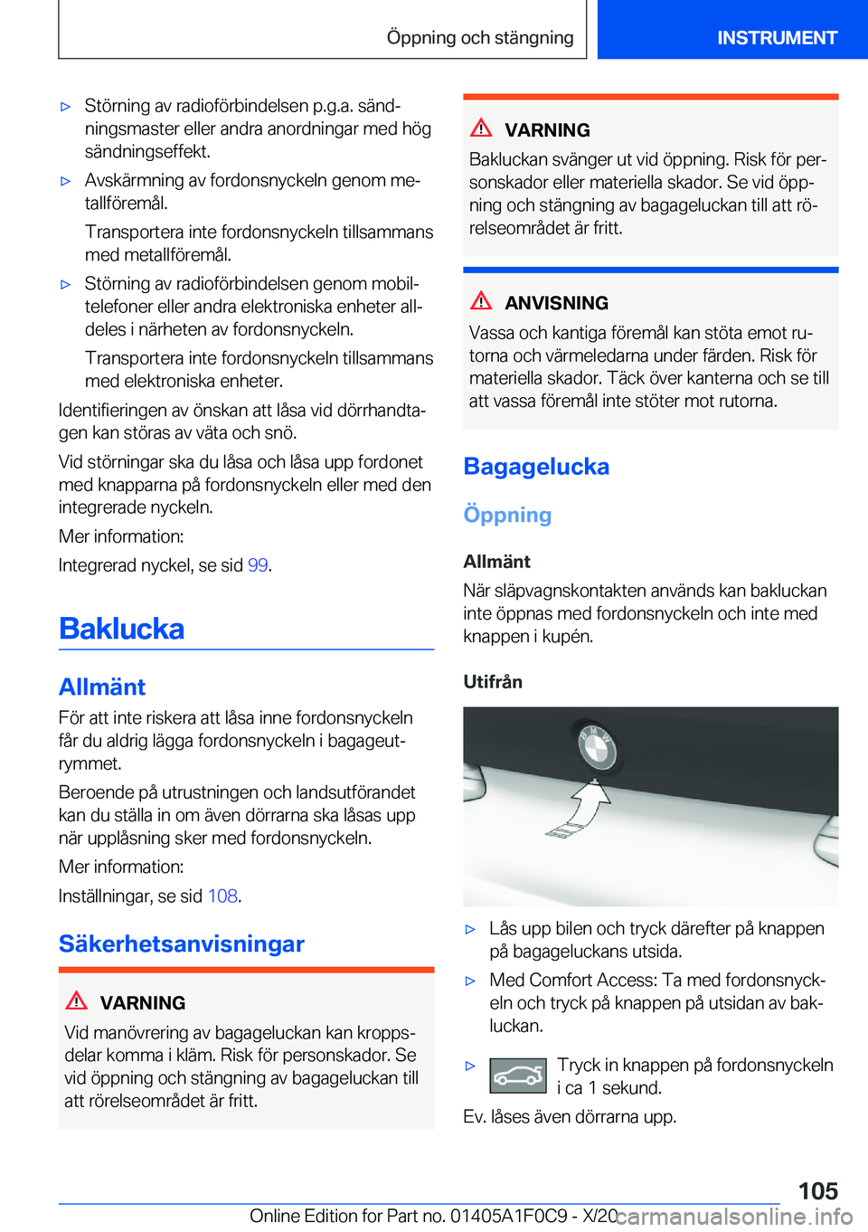 BMW X6 2021  InstruktionsbÖcker (in Swedish) 'x�S�t�