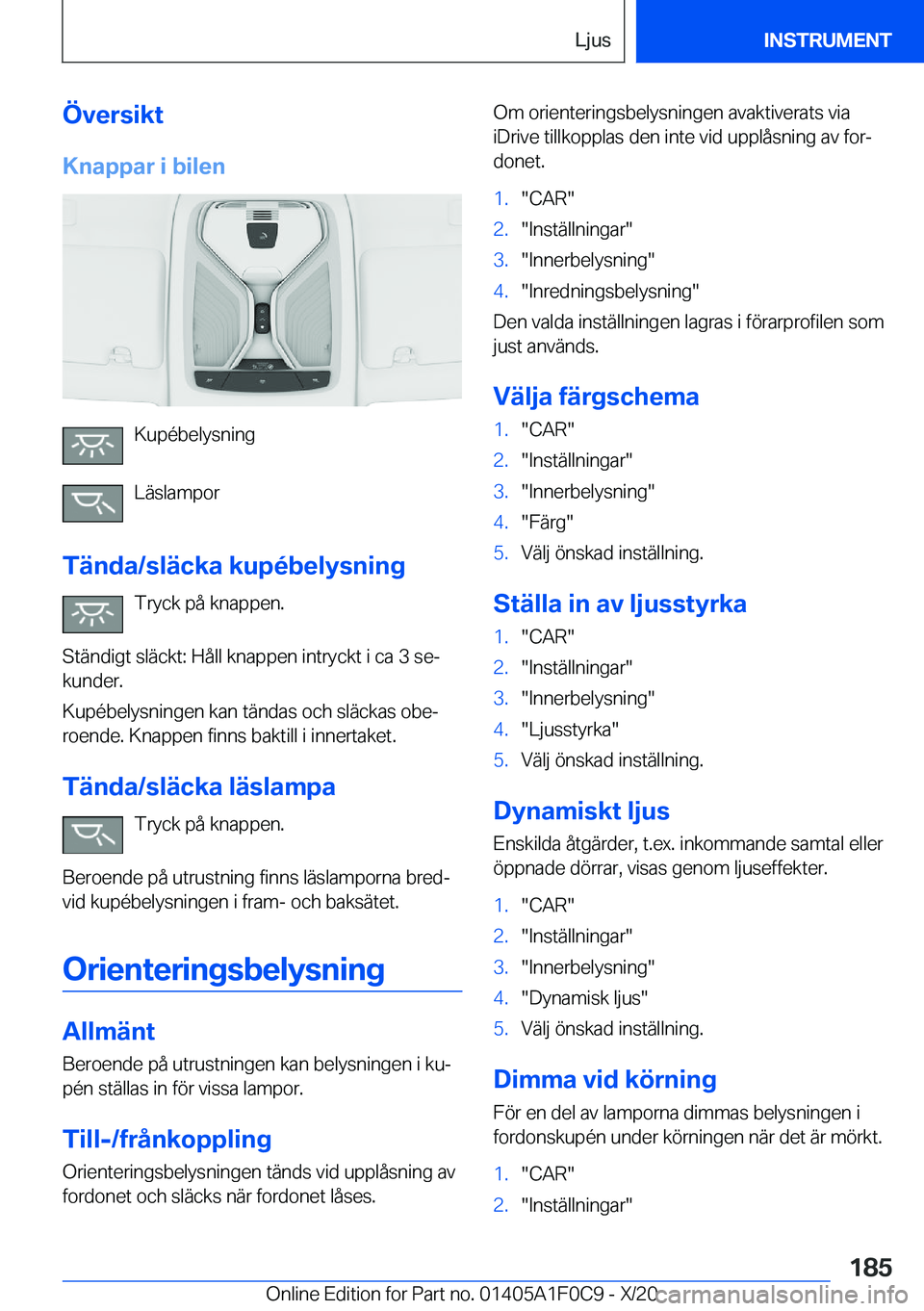 BMW X6 2021  InstruktionsbÖcker (in Swedish) �