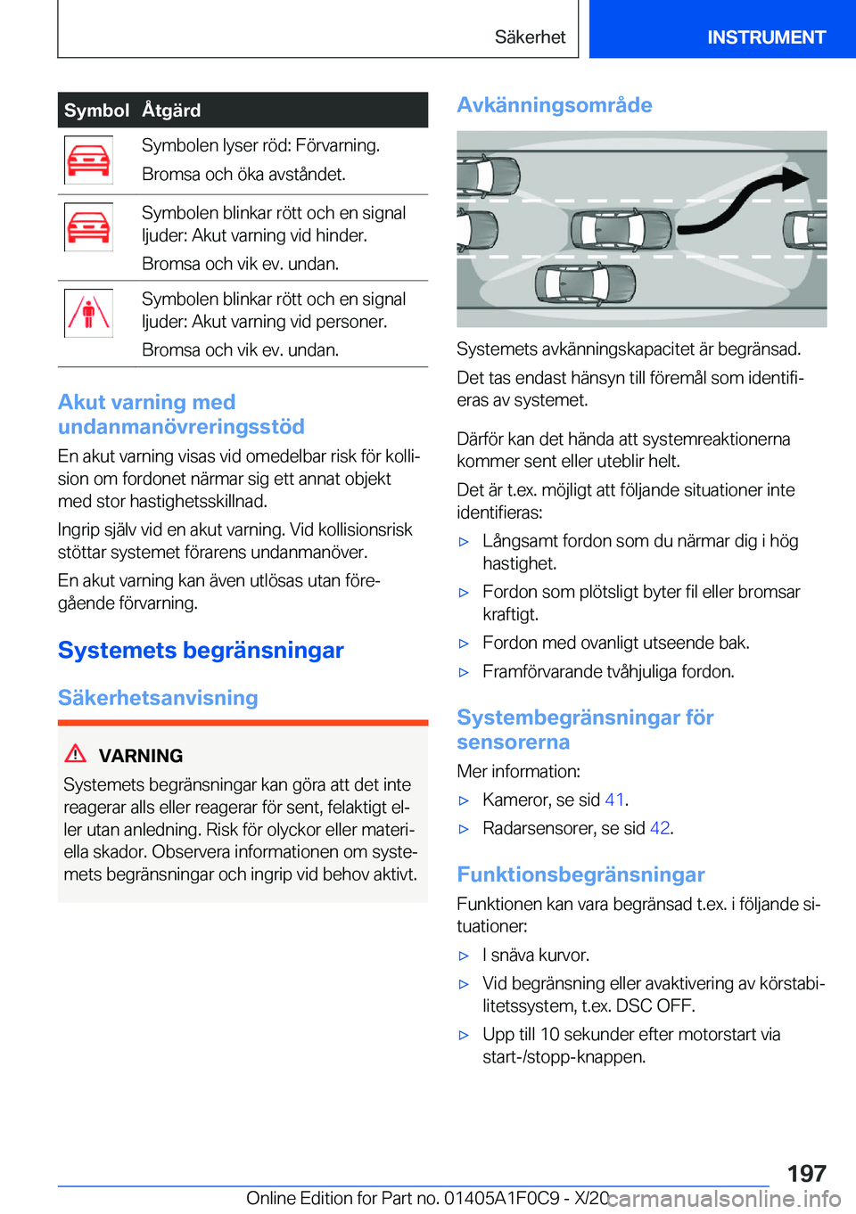 BMW X6 2021  InstruktionsbÖcker (in Swedish) �S�y�m�b�o�l�Å�t�g�ä�r�d�S�y�m�b�o�l�e�n��l�y�s�e�r��r�