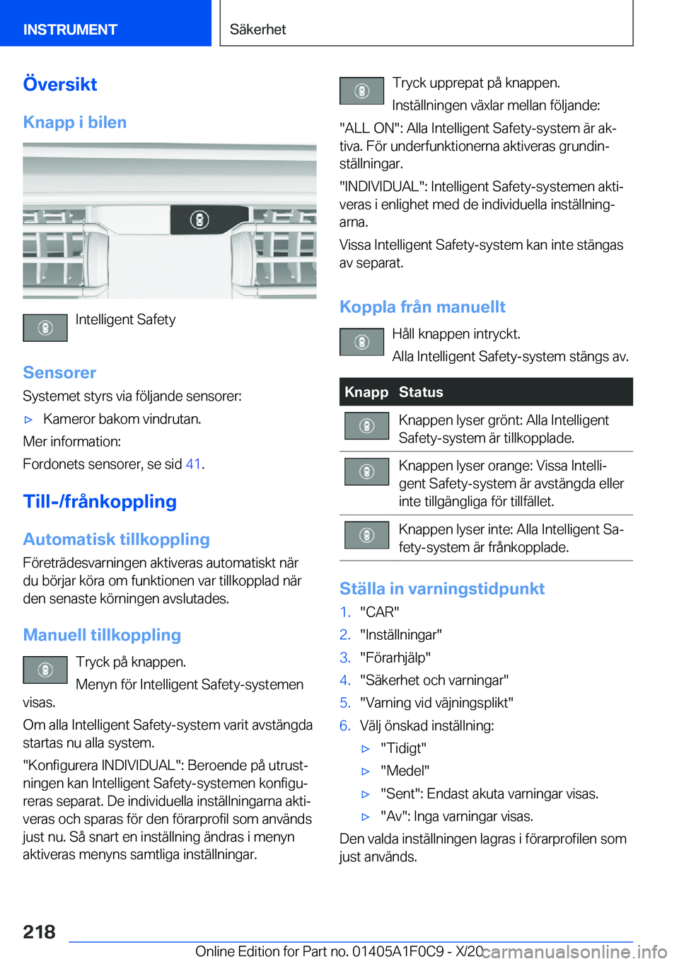 BMW X6 2021  InstruktionsbÖcker (in Swedish) �