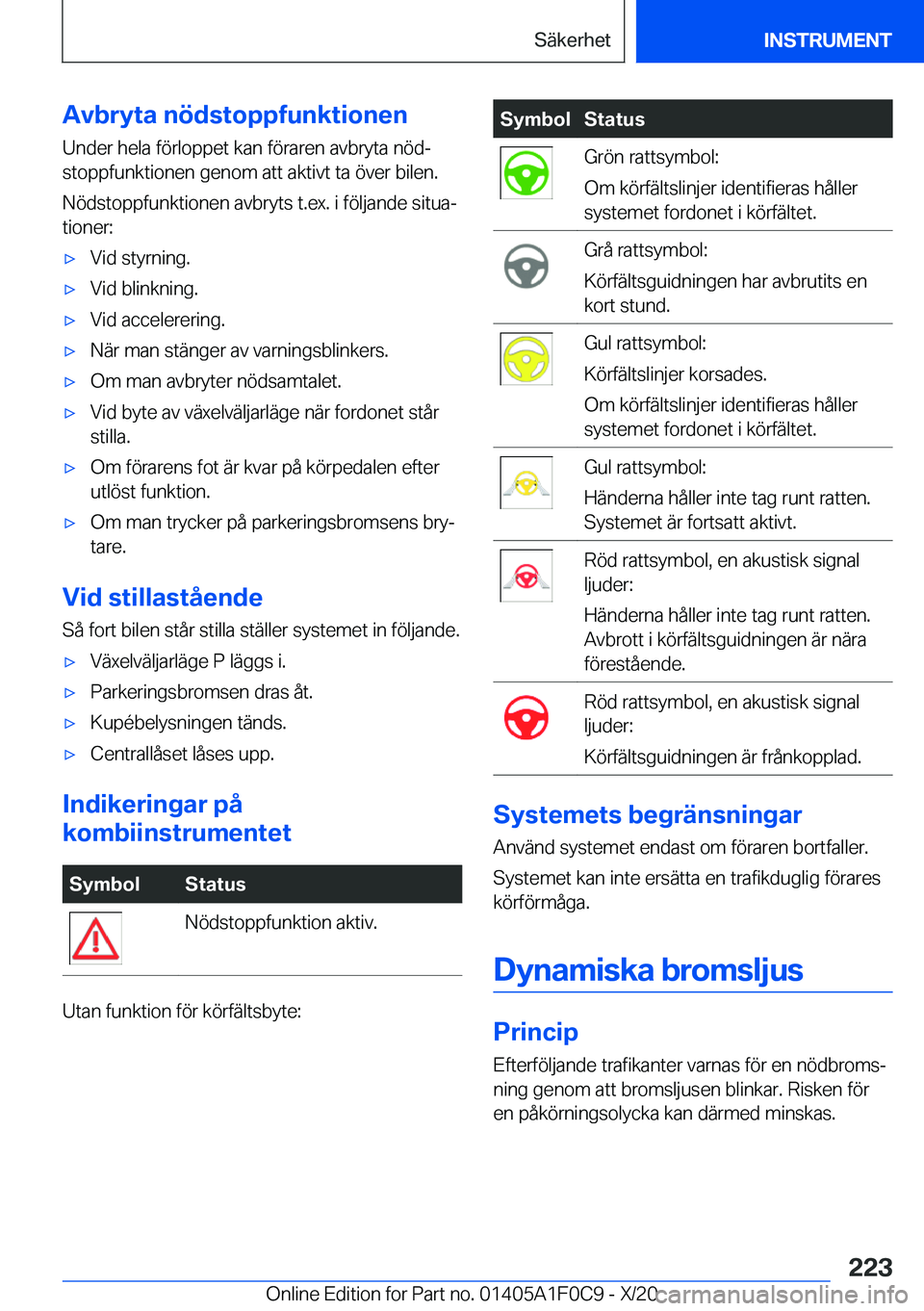 BMW X6 2021  InstruktionsbÖcker (in Swedish) �A�v�b�r�y�t�a��n�