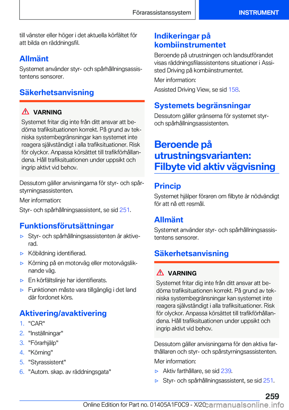 BMW X6 2021  InstruktionsbÖcker (in Swedish) �t�i�l�l��v�ä�n�s�t�e�r��e�l�l�e�r��h�