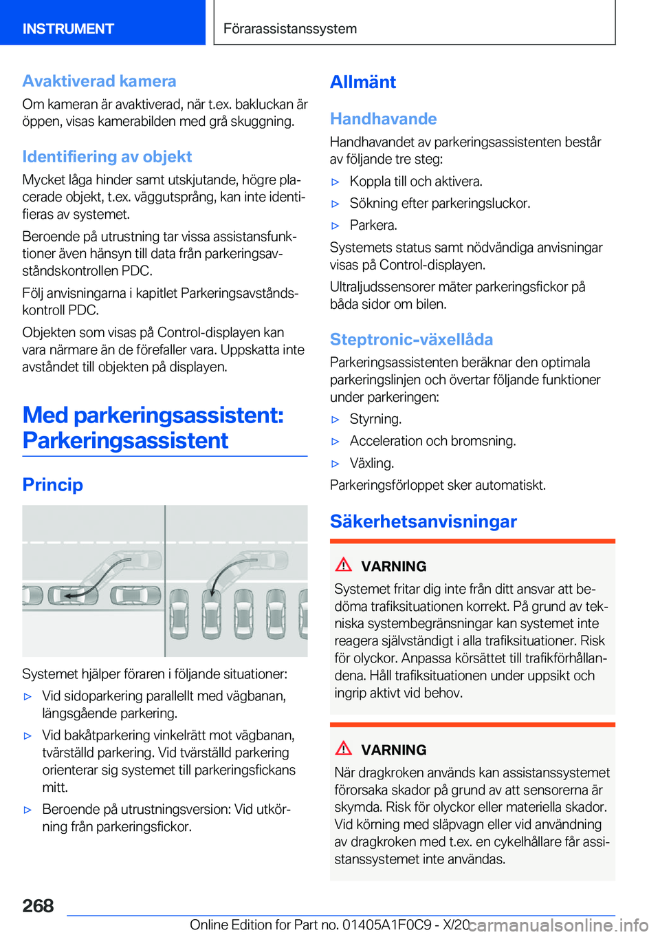 BMW X6 2021  InstruktionsbÖcker (in Swedish) �A�v�a�k�t�i�v�e�r�a�d��k�a�m�e�r�a
�O�m��k�a�m�e�r�a�n��ä�r��a�v�a�k�t�i�v�e�r�a�d�,��n�ä�r��t�.�e�x�.��b�a�k�l�u�c�k�a�n��ä�r
�