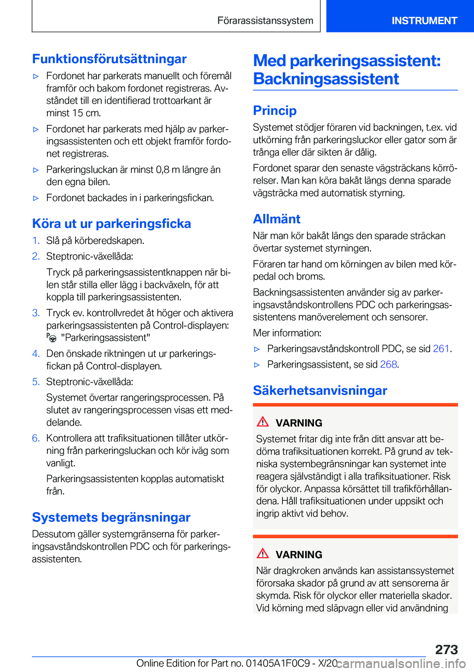 BMW X6 2021  InstruktionsbÖcker (in Swedish) �F�u�n�k�t�i�o�n�s�f�