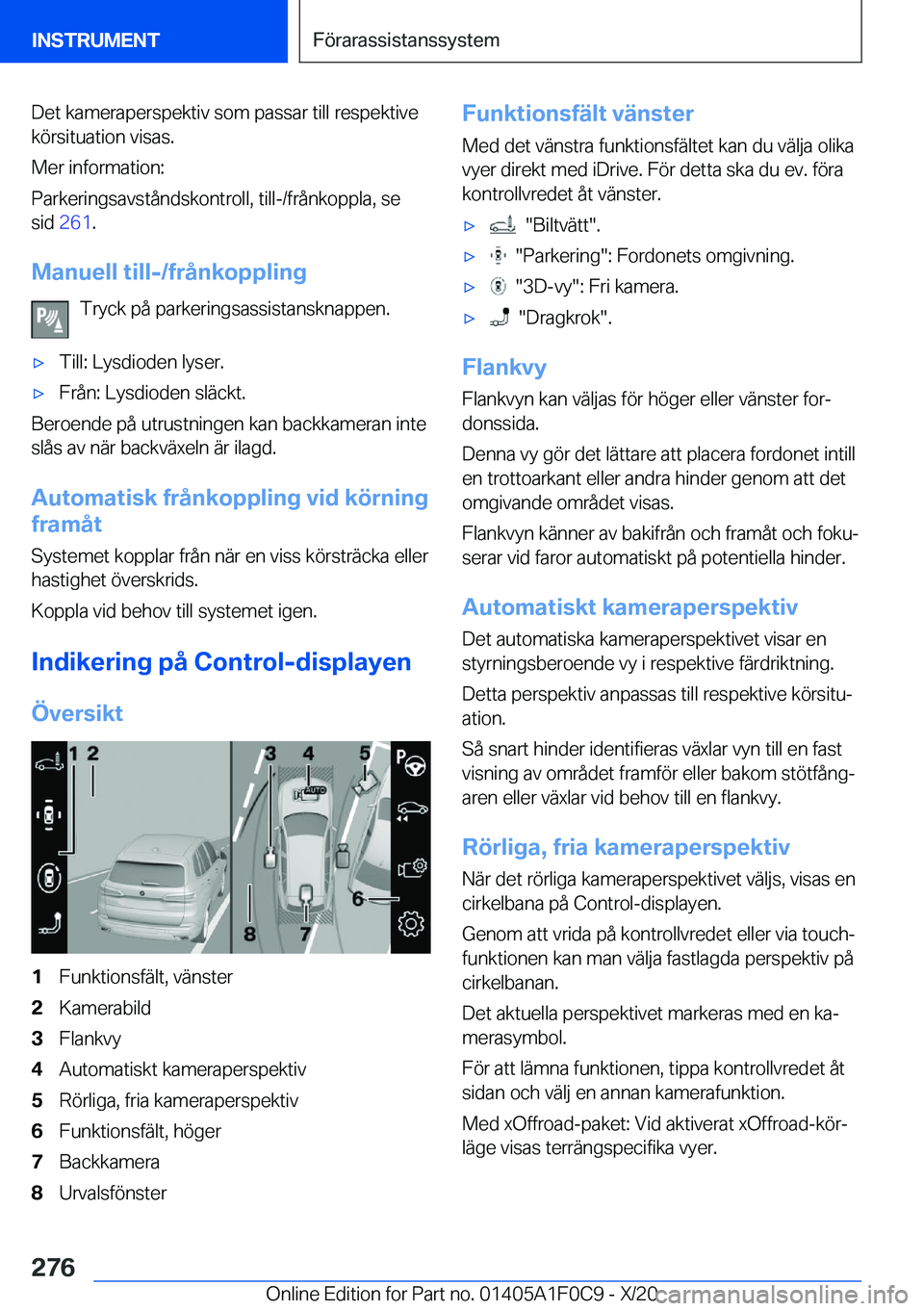 BMW X6 2021  InstruktionsbÖcker (in Swedish) �D�e�t��k�a�m�e�r�a�p�e�r�s�p�e�k�t�i�v��s�o�m��p�a�s�s�a�r��t�i�l�l��r�e�s�p�e�k�t�i�v�e�k�
