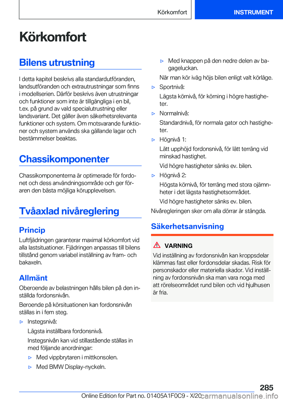BMW X6 2021  InstruktionsbÖcker (in Swedish) �K�