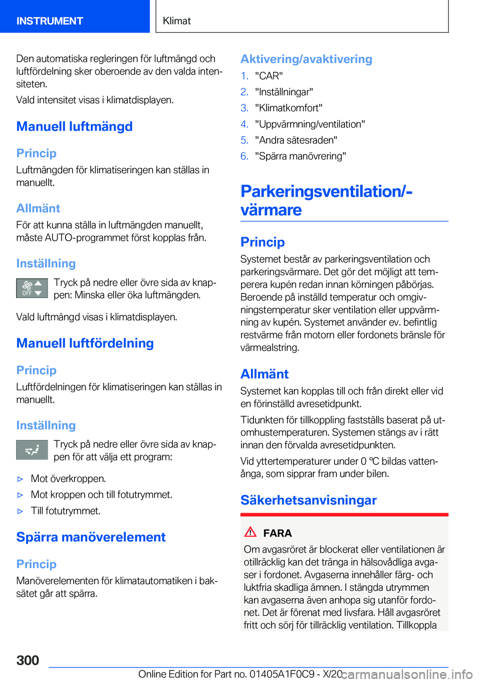 BMW X6 2021  InstruktionsbÖcker (in Swedish) �D�e�n��a�u�t�o�m�a�t�i�s�k�a��r�e�g�l�e�r�i�n�g�e�n��f�