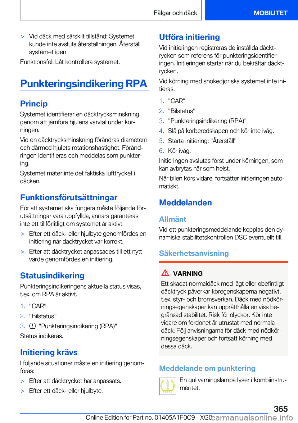 BMW X6 2021  InstruktionsbÖcker (in Swedish) 'x�V�i�d��d�ä�c�k��m�e�d��s�ä�r�s�k�i�l�t��t�i�l�l�s�t�å�n�d�:��S�y�s�t�e�m�e�t
�k�u�n�d�e��i�n�t�e��a�v�s�l�u�t�a��å�t�e�r�s�t�ä�l�l�n�i�n�g�e�n�.��Å�t�e�r�s�t�ä�l�l
�s�y�s�t�e�m�