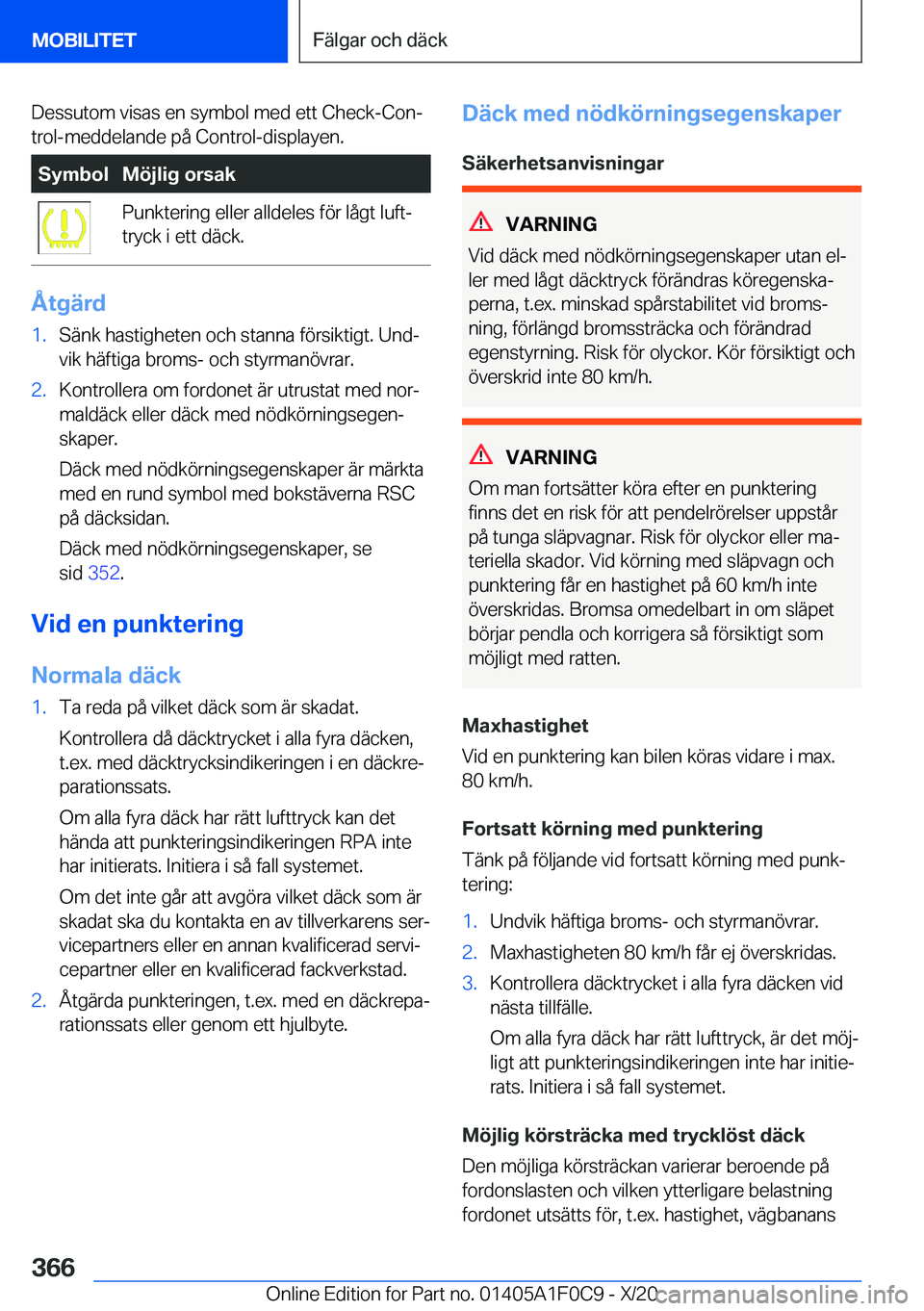 BMW X6 2021  InstruktionsbÖcker (in Swedish) �D�e�s�s�u�t�o�m��v�i�s�a�s��e�n��s�y�m�b�o�l��m�e�d��e�t�t��C�h�e�c�k�-�C�o�nj
�t�r�o�l�-�m�e�d�d�e�l�a�n�d�e��p�å��C�o�n�t�r�o�l�-�d�i�s�p�l�a�y�e�n�.�S�y�m�b�o�l�M�