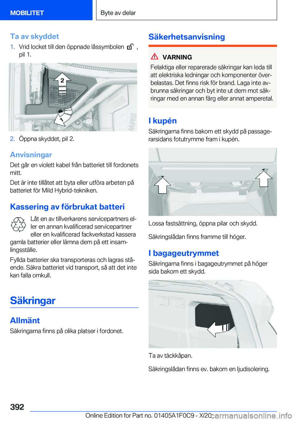 BMW X6 2021  InstruktionsbÖcker (in Swedish) �T�a��a�v��s�k�y�d�d�e�t�1�.�V�r�i�d��l�o�c�k�e�t��t�i�l�l��d�e�n��