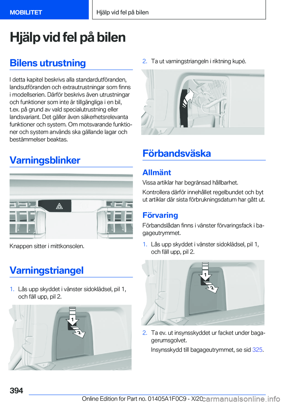BMW X6 2021  InstruktionsbÖcker (in Swedish) �H�j�ä�l�p��v�i�d��f�e�l��p�å��b�i�l�e�n�B�i�l�e�n�s��u�t�r�u�s�t�n�i�n�g
�I��d�e�t�t�a��k�a�p�i�t�e�l��b�e�s�k�r�i�v�s��a�l�l�a��s�t�a�n�d�a�r�d�u�t�f�