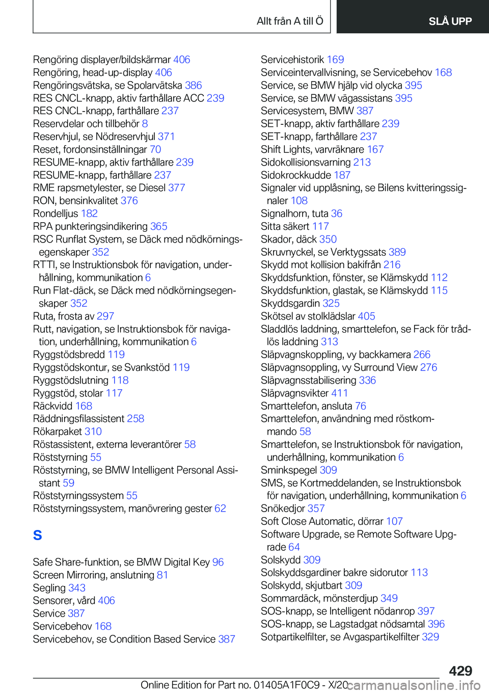 BMW X6 2021  InstruktionsbÖcker (in Swedish) �R�e�n�g�