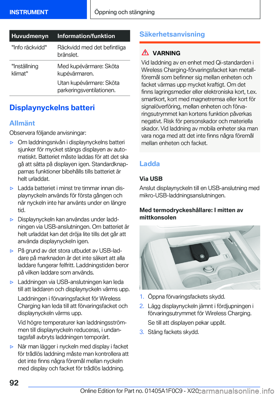 BMW X6 2021  InstruktionsbÖcker (in Swedish) �H�u�v�u�d�m�e�n�y�n�I�n�f�o�r�m�a�t�i�o�n�/�f�u�n�k�t�i�o�n��I�n�f�o��r�ä�c�k�v�i�d�d��R�ä�c�k�v�i�d�d��m�e�d��d�e�t��b�e�f�i�n�t�l�i�g�a
�b�r�ä�n�s�l�e�t�.��I�n�s�t�ä�l�l�n�i�n�g
�k�l�i�m