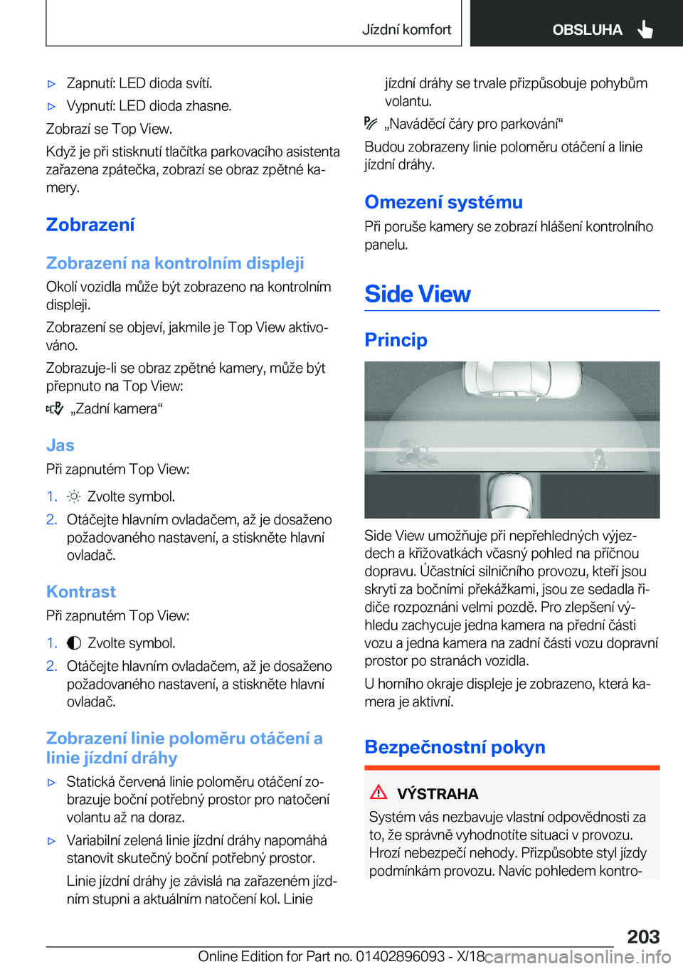 BMW X6 2019  Návod na použití (in Czech) x�Z�a�p�n�u�t�