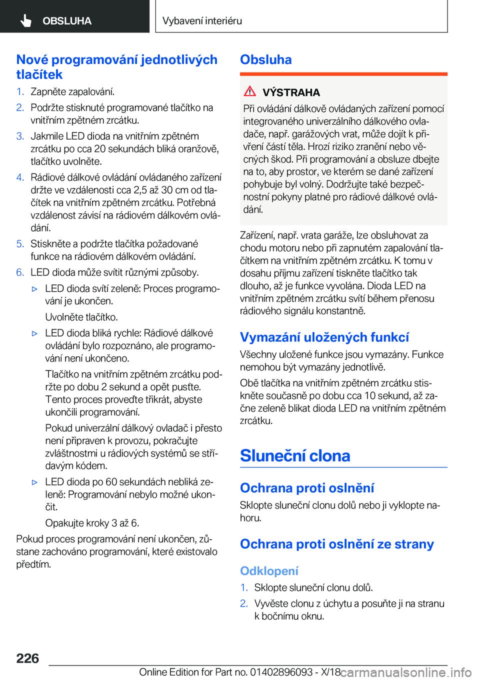 BMW X6 2019  Návod na použití (in Czech) �N�o�v�