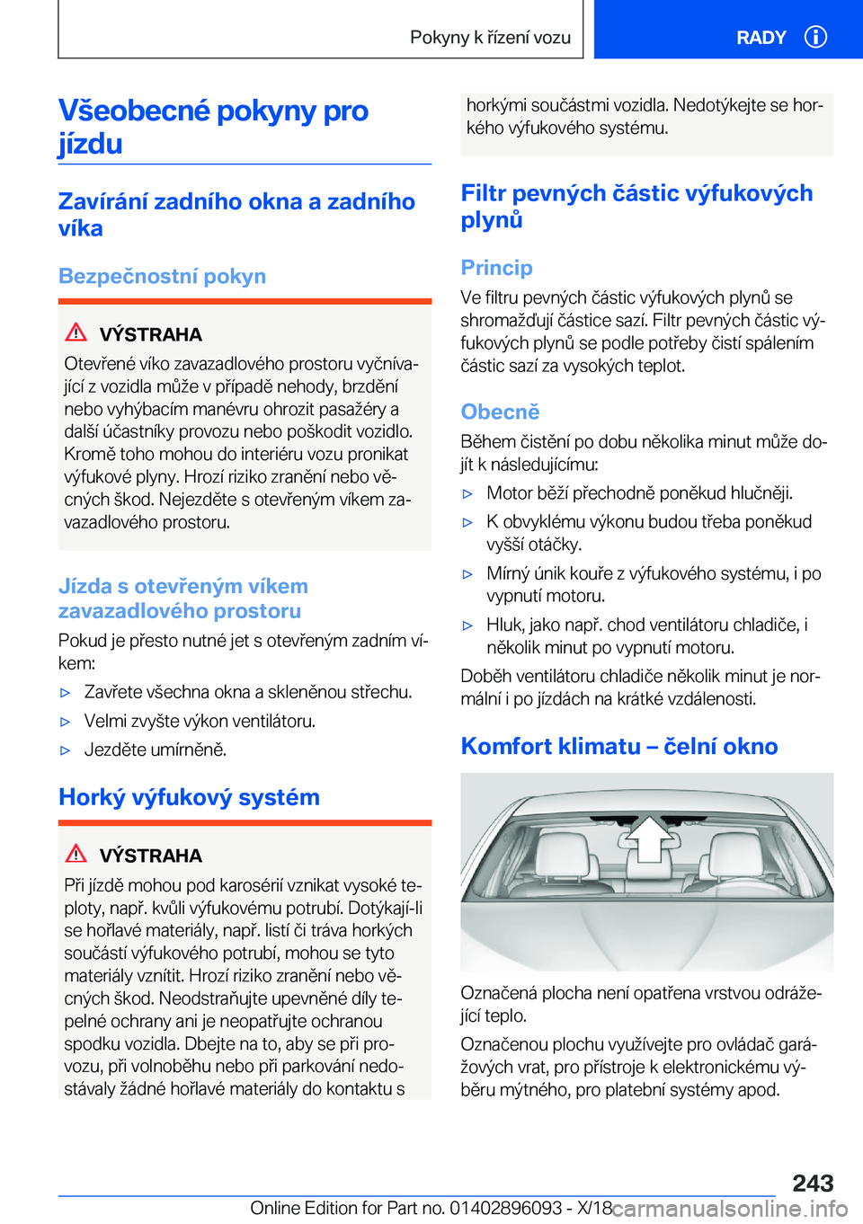 BMW X6 2019  Návod na použití (in Czech) �V	�e�o�b�e�c�n�