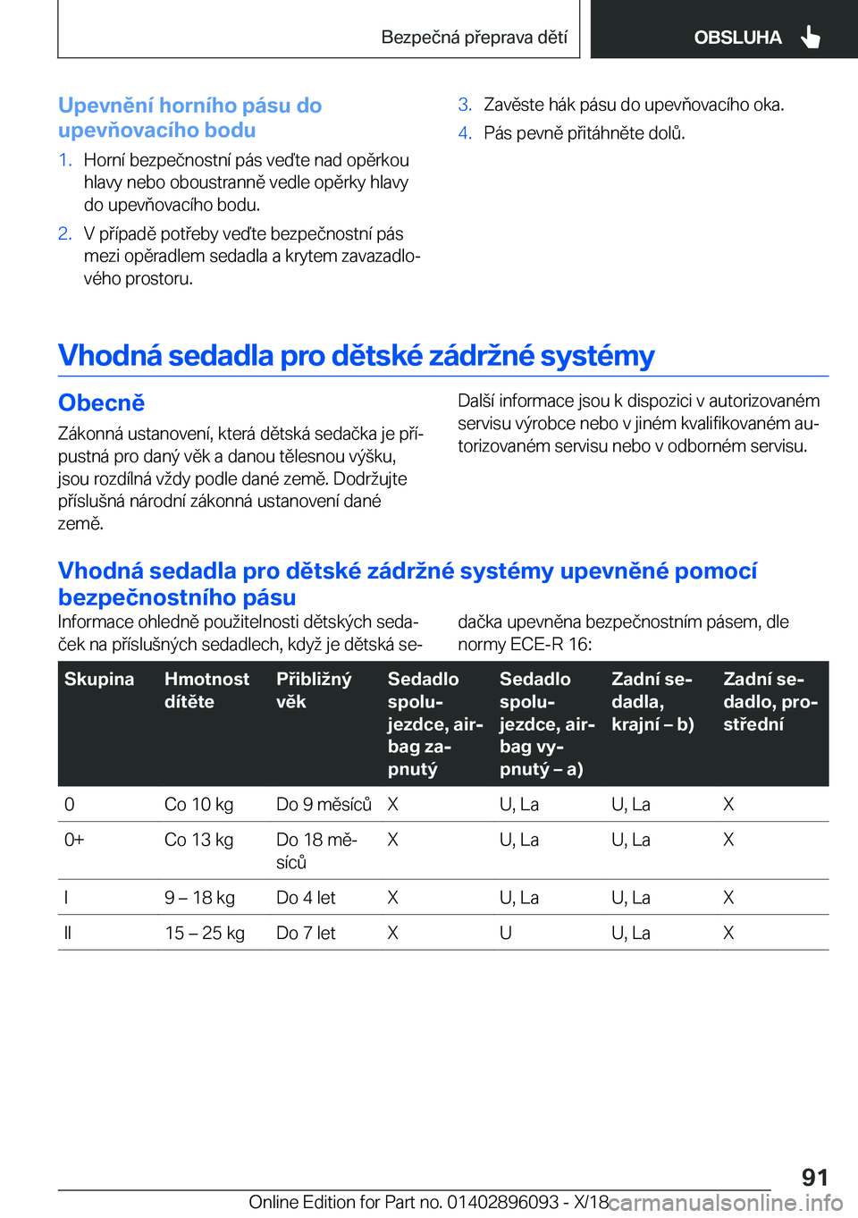 BMW X6 2019  Návod na použití (in Czech) �U�p�e�v�n�ě�n�
