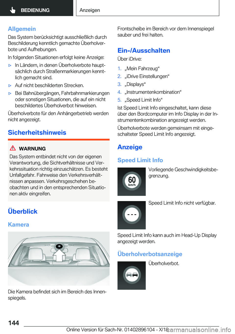BMW X6 2019  Betriebsanleitungen (in German) �A�l�l�g�e�m�e�i�n�D�a�s��S�y�s�t�e�m��b�e�r�
