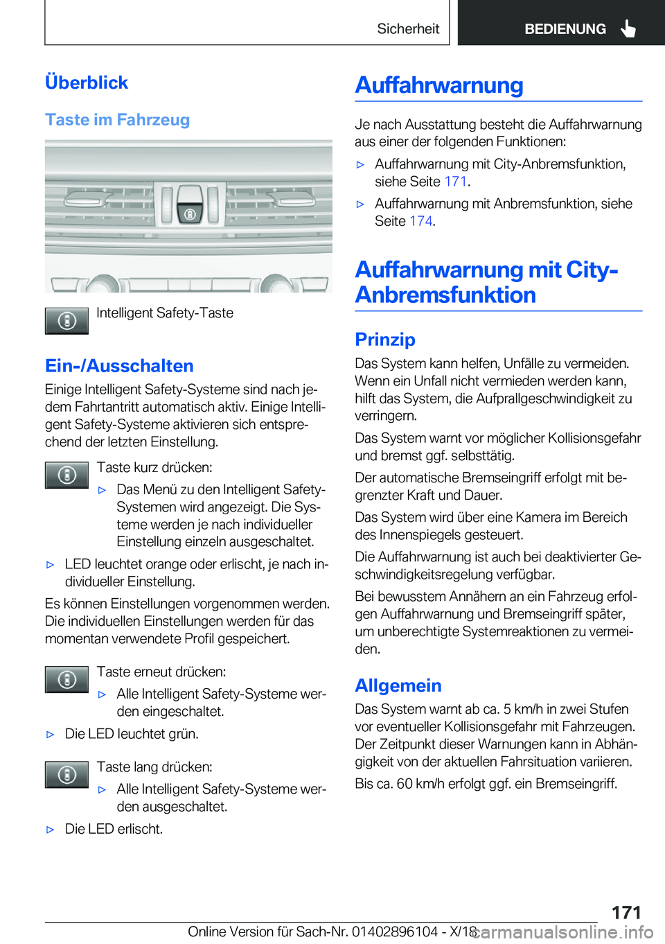 BMW X6 2019  Betriebsanleitungen (in German) �