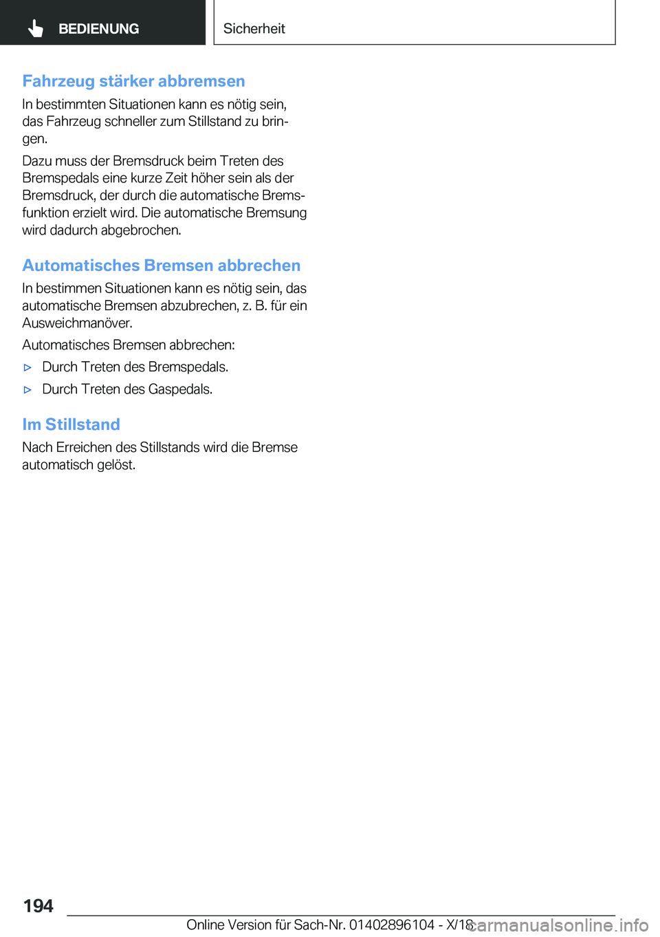 BMW X6 2019  Betriebsanleitungen (in German) �F�a�h�r�z�e�u�g��s�t�