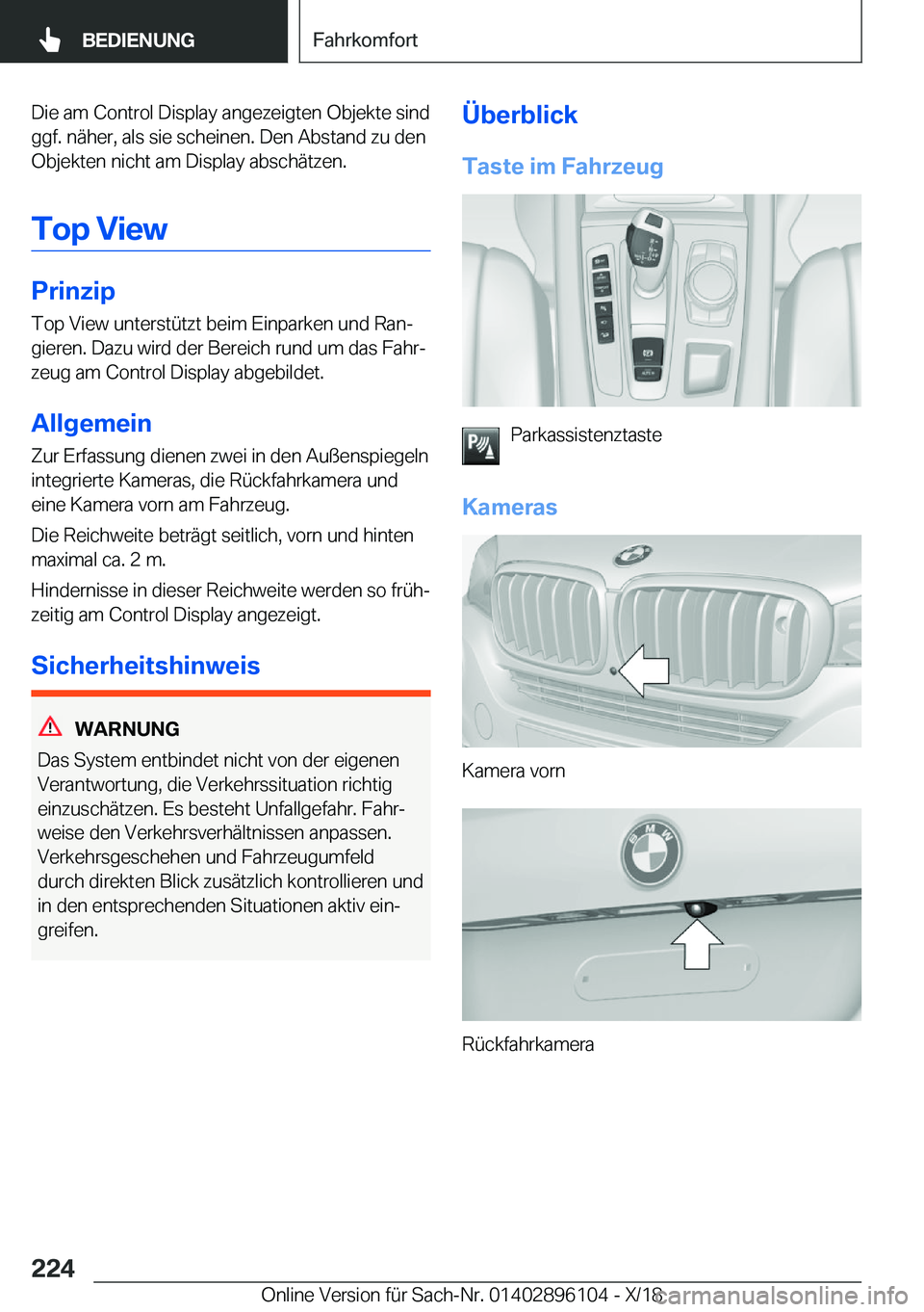 BMW X6 2019  Betriebsanleitungen (in German) �D�i�e��a�m��C�o�n�t�r�o�l��D�i�s�p�l�a�y��a�n�g�e�z�e�i�g�t�e�n��O�b�j�e�k�t�e��s�i�n�d
�g�g�f�.��n�
